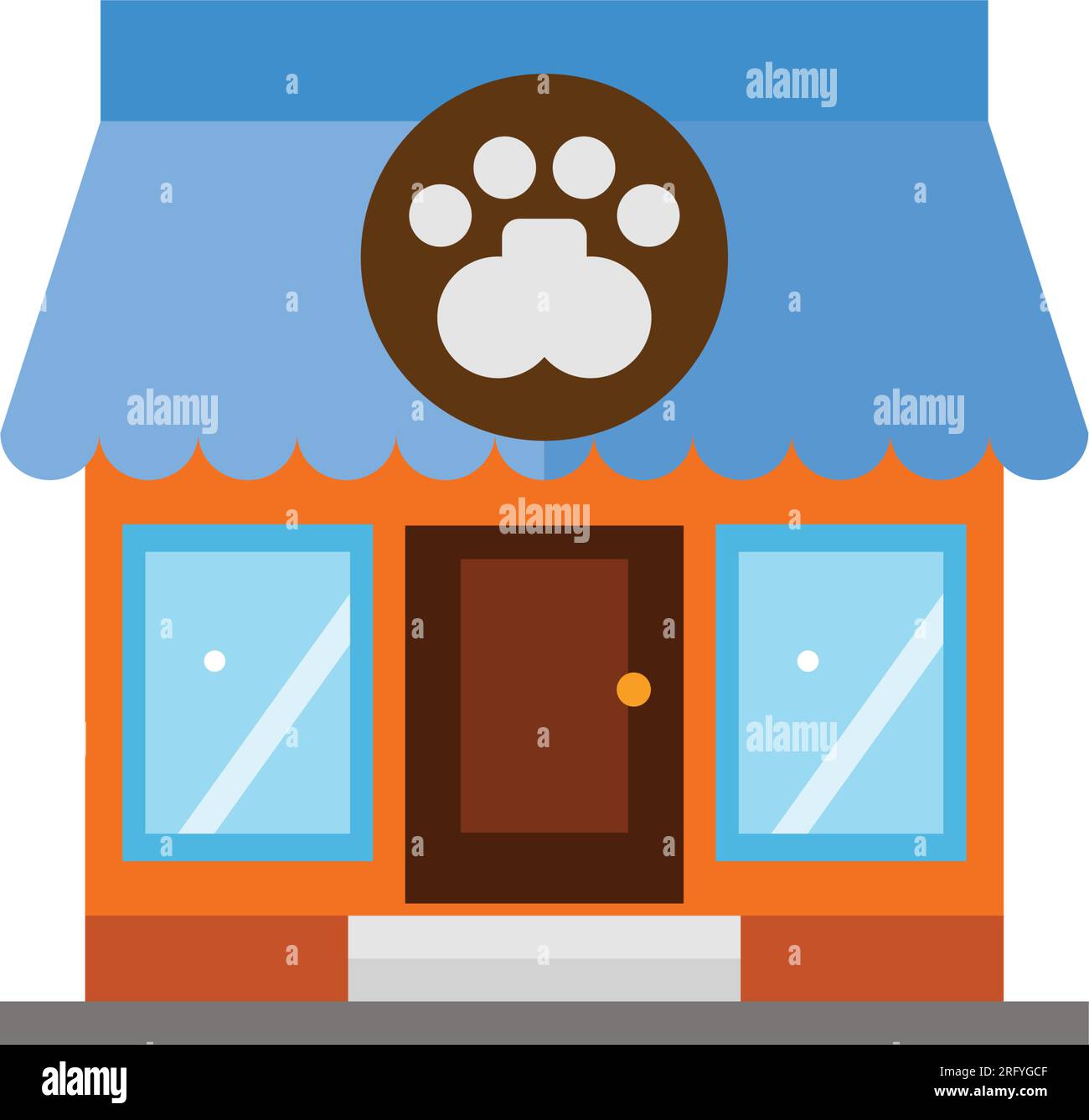 Icône du bâtiment du magasin Illustration de Vecteur