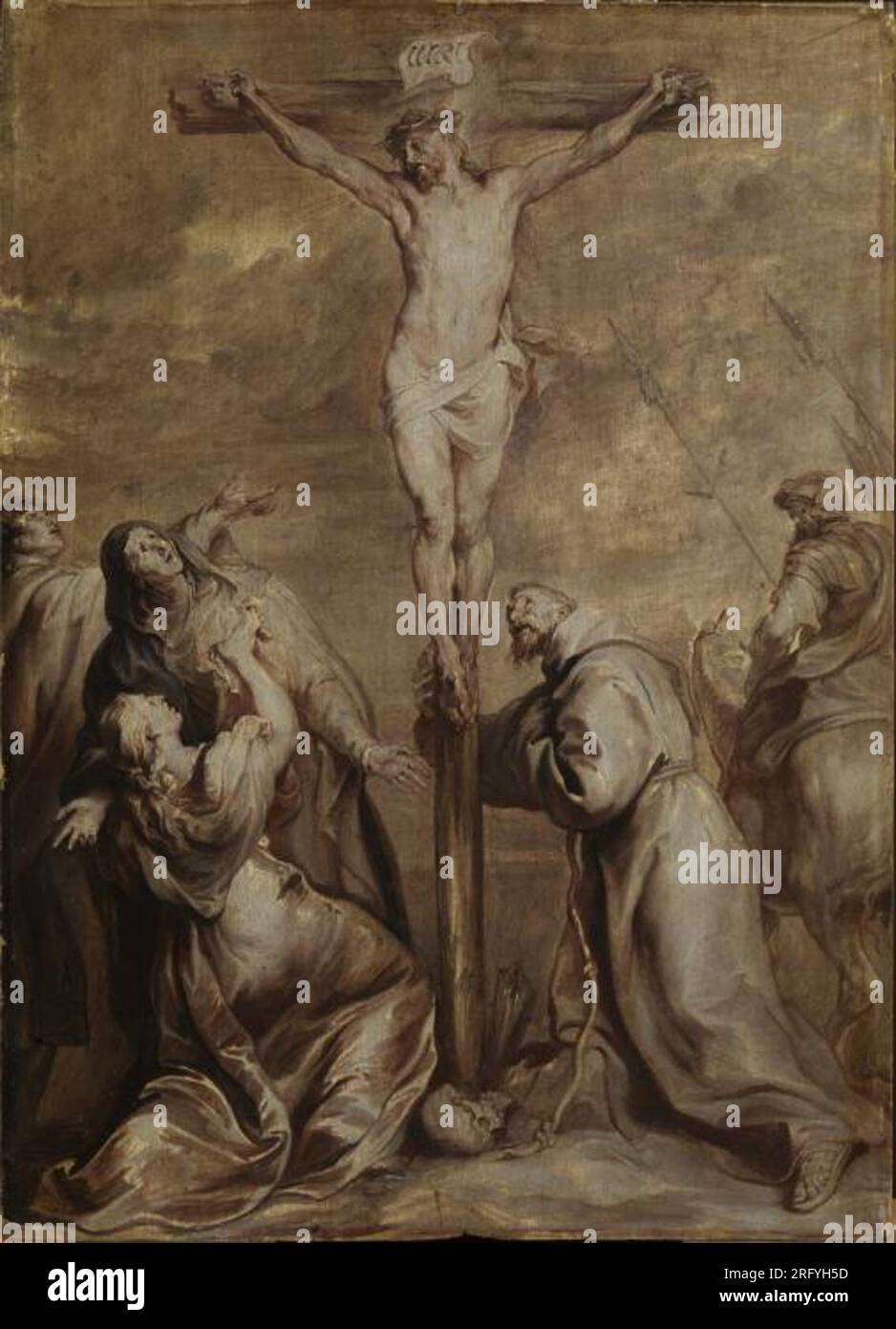 Crucifixion avec Saint François 1630 par Anthony van Dyck Banque D'Images