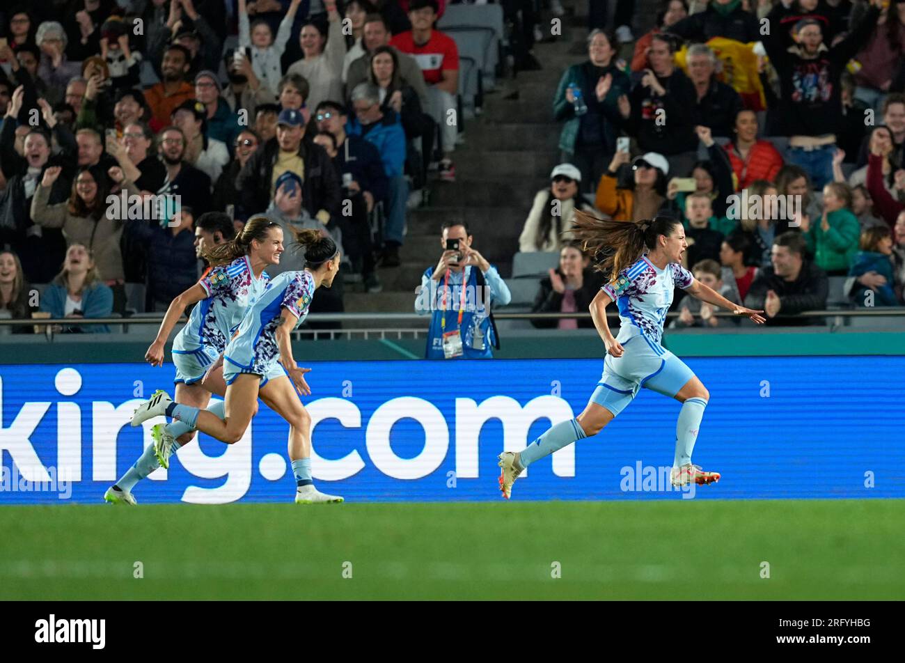 05 2023 août : Laia Codina (Espagne) célèbre le quatrième but des équipes lors d'un match, AT, . Kim Price/CSM (image de crédit : © Kim Price/Cal Sport Media) Banque D'Images