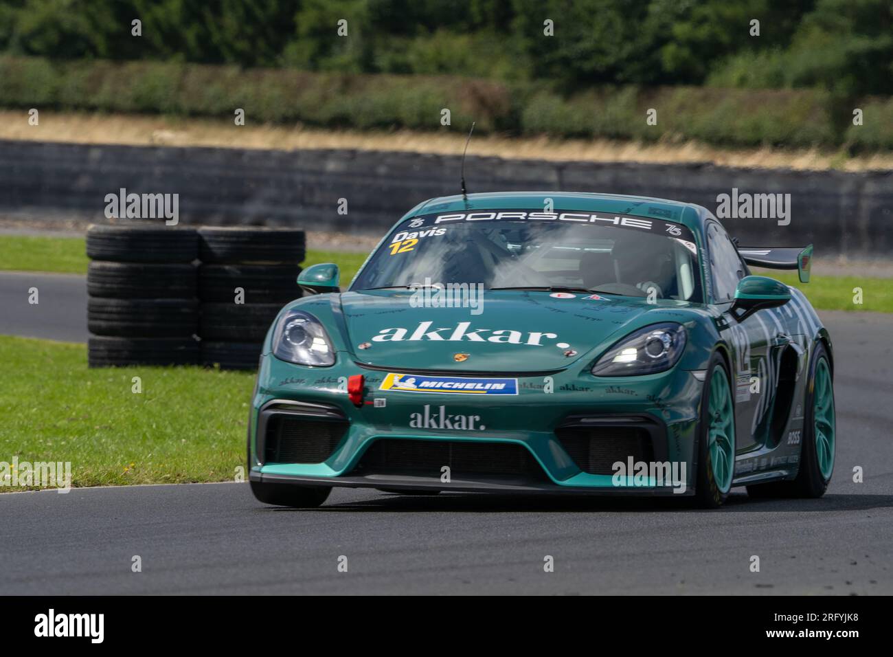 Porsche Sprint Challenge Grande-Bretagne Croft circuit Callum Davis 12 Banque D'Images