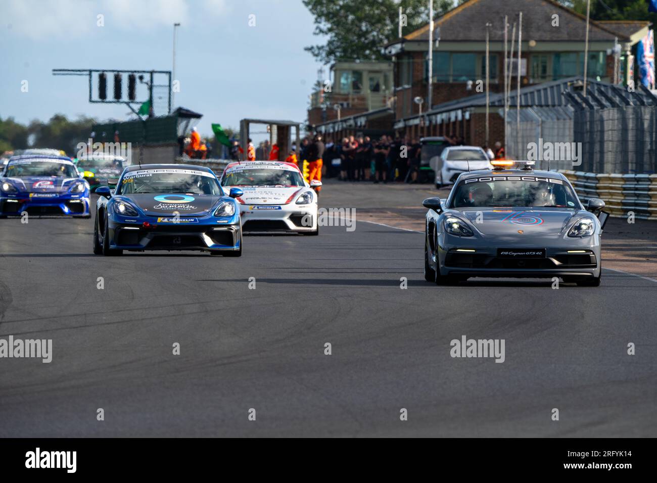 Porsche Sprint Challenge Great Britain Croft circuit Banque D'Images