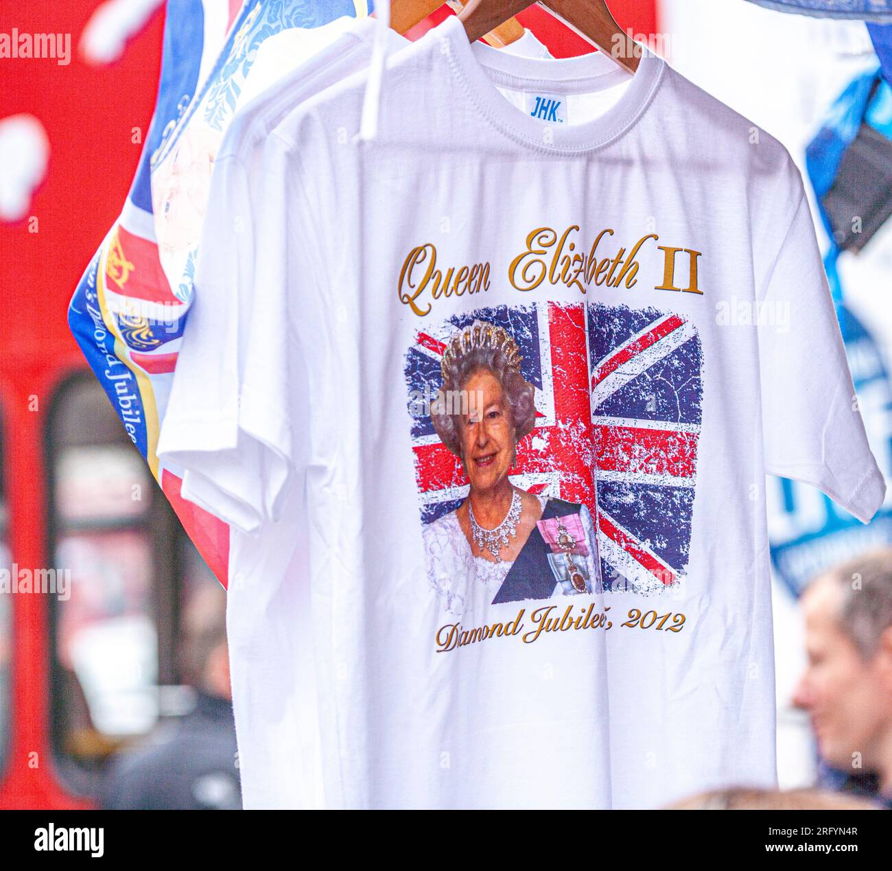 T-shirt Queen Elizabeth II Diamond Jubilee Banque D'Images