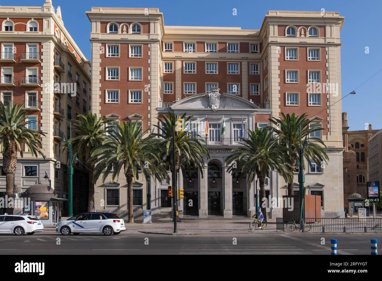 Bâtiment du Patronato de Recaudación, du Diputación de Málaga dans le Paseo de la Alameda dans le centre urbain de la ville en Andalousie, Espagne Banque D'Images