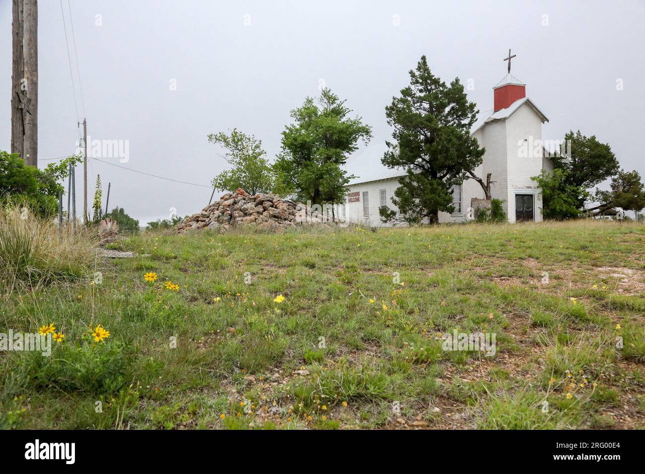 Alanreed Baptist Church à Alanreed, Texas Banque D'Images