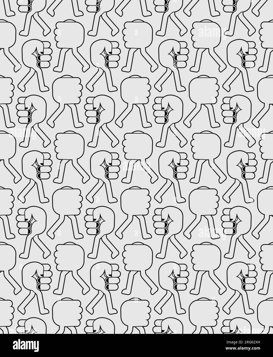 Les poings se frappent mutuellement motif sans couture. Les poings combattent l'arrière-plan. Illustration de Vecteur