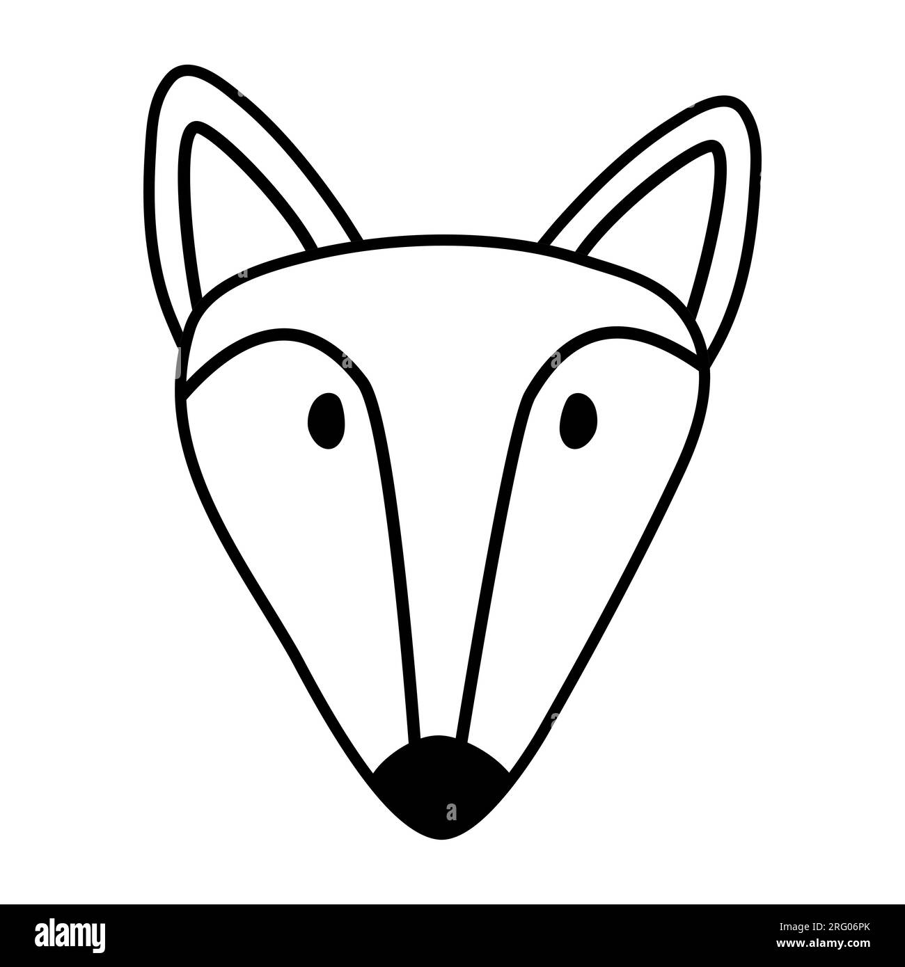 Dessin Tte De Renard Simple