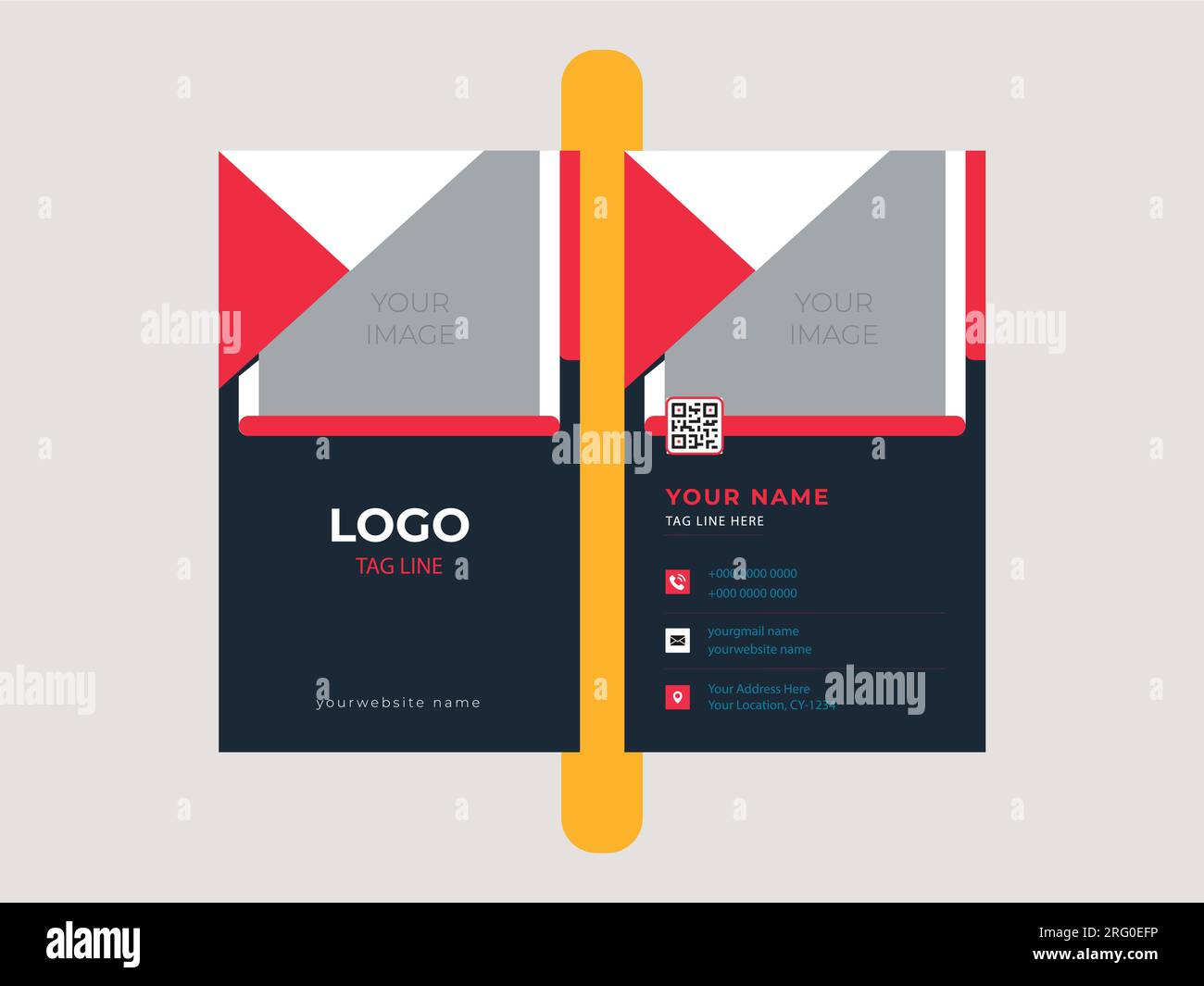 Création moderne et propre modèle de carte d'affaires Illustration de Vecteur
