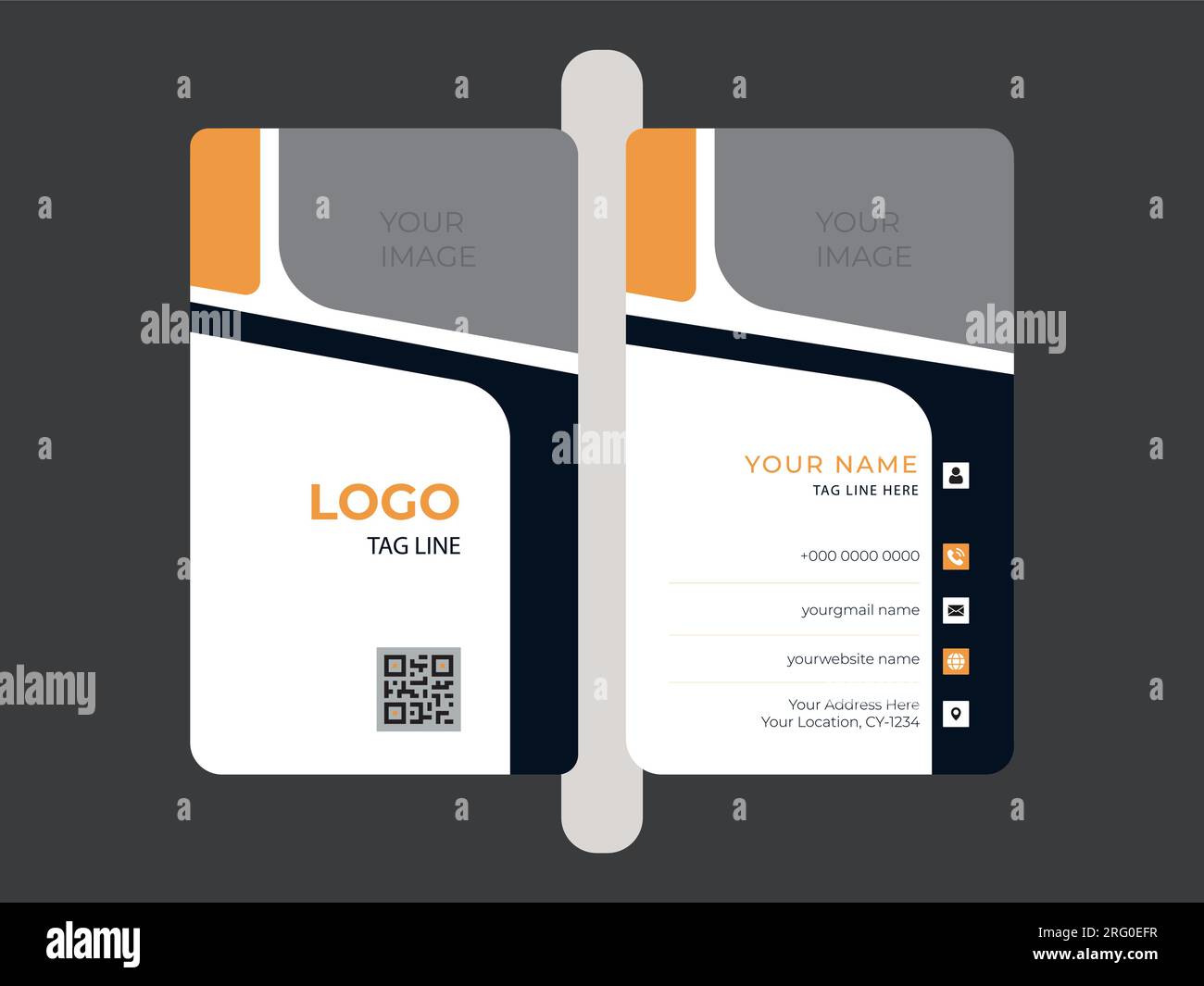 Création moderne et propre modèle de carte d'affaires Illustration de Vecteur