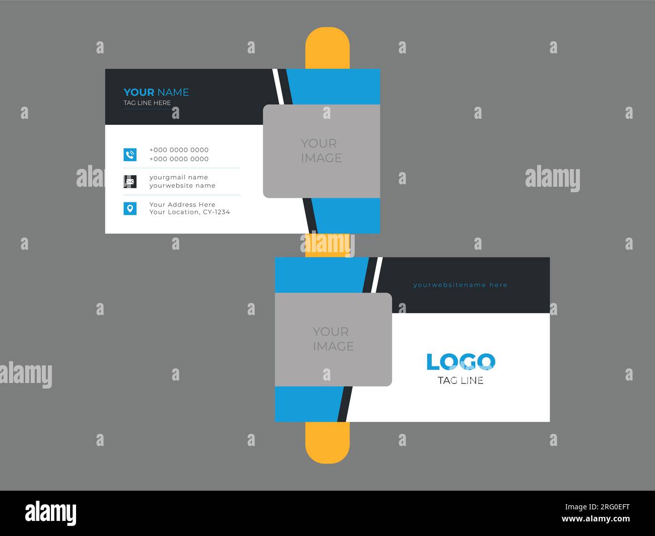 Création moderne et propre modèle de carte d'affaires Illustration de Vecteur