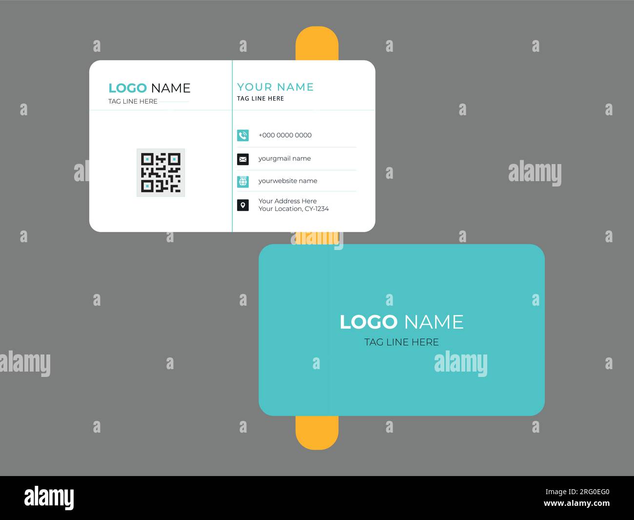 Création moderne et propre modèle de carte d'affaires Illustration de Vecteur