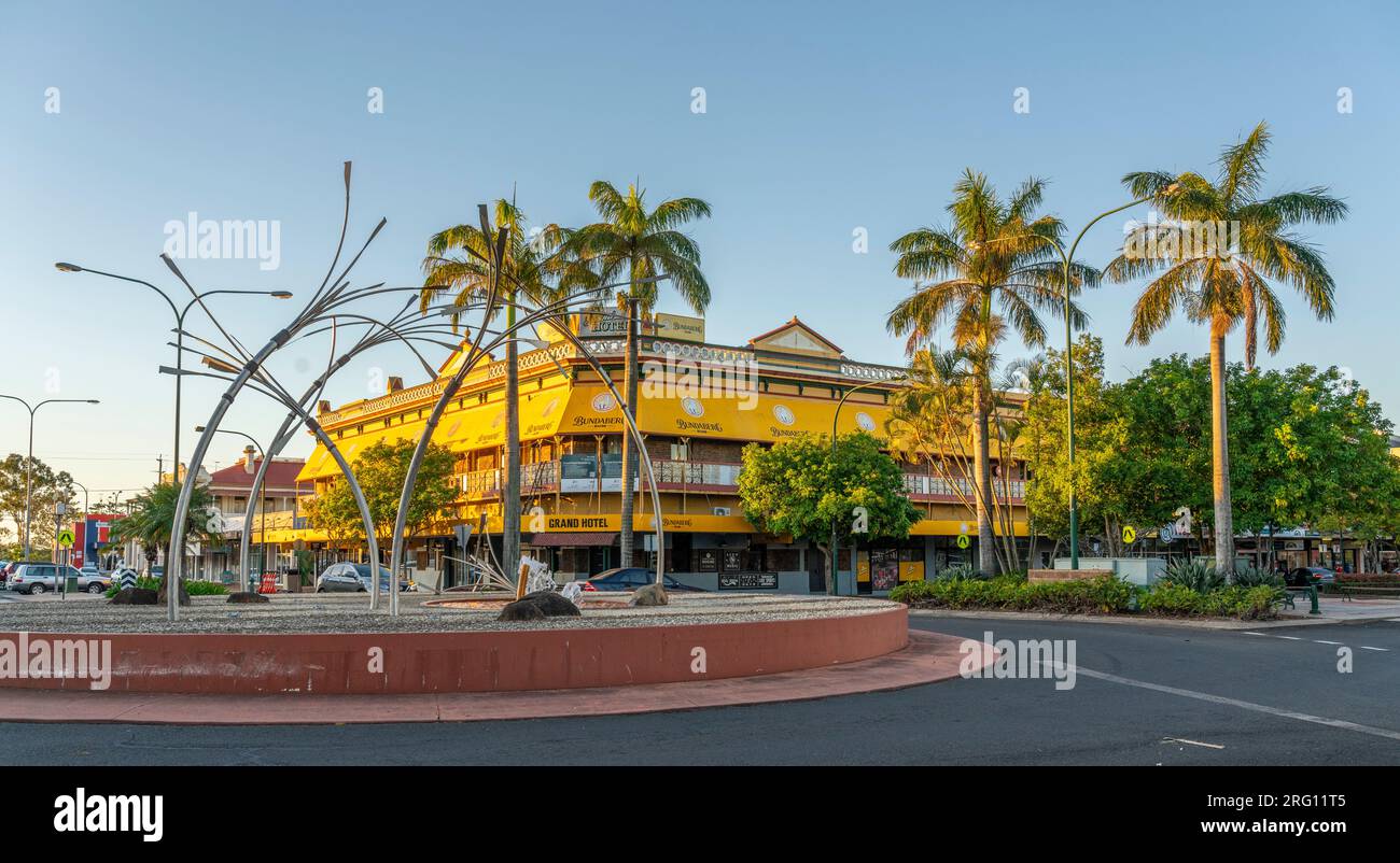 Le Metro Hotel dans le quartier des affaires de Bundaberg dans le queensland, en australie Banque D'Images
