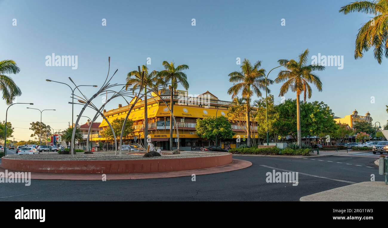 Le Metro Hotel dans le quartier des affaires de Bundaberg dans le queensland, en australie Banque D'Images