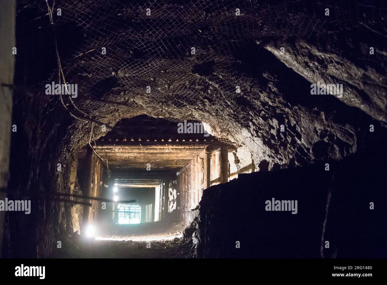 Complexe Osowka du projet Riese à Gluszyca, Pologne. En 1943, l'Allemagne nazie a commencé une construction souterraine à grande échelle appelée Riese (géant). Dans le Banque D'Images