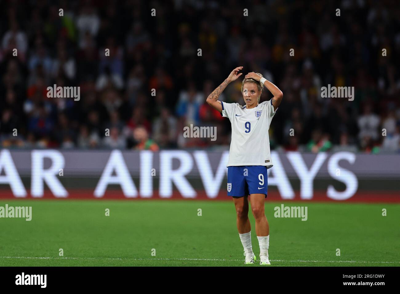 Rachel Daly #9 d'Angleterre lors du match de la coupe du monde féminine de la FIFA 2023 Angleterre femmes vs Nigeria femmes au Suncorp Stadium, Brisbane, Australie, 7 août 2023 (photo de Patrick Hoelscher/News Images) Banque D'Images