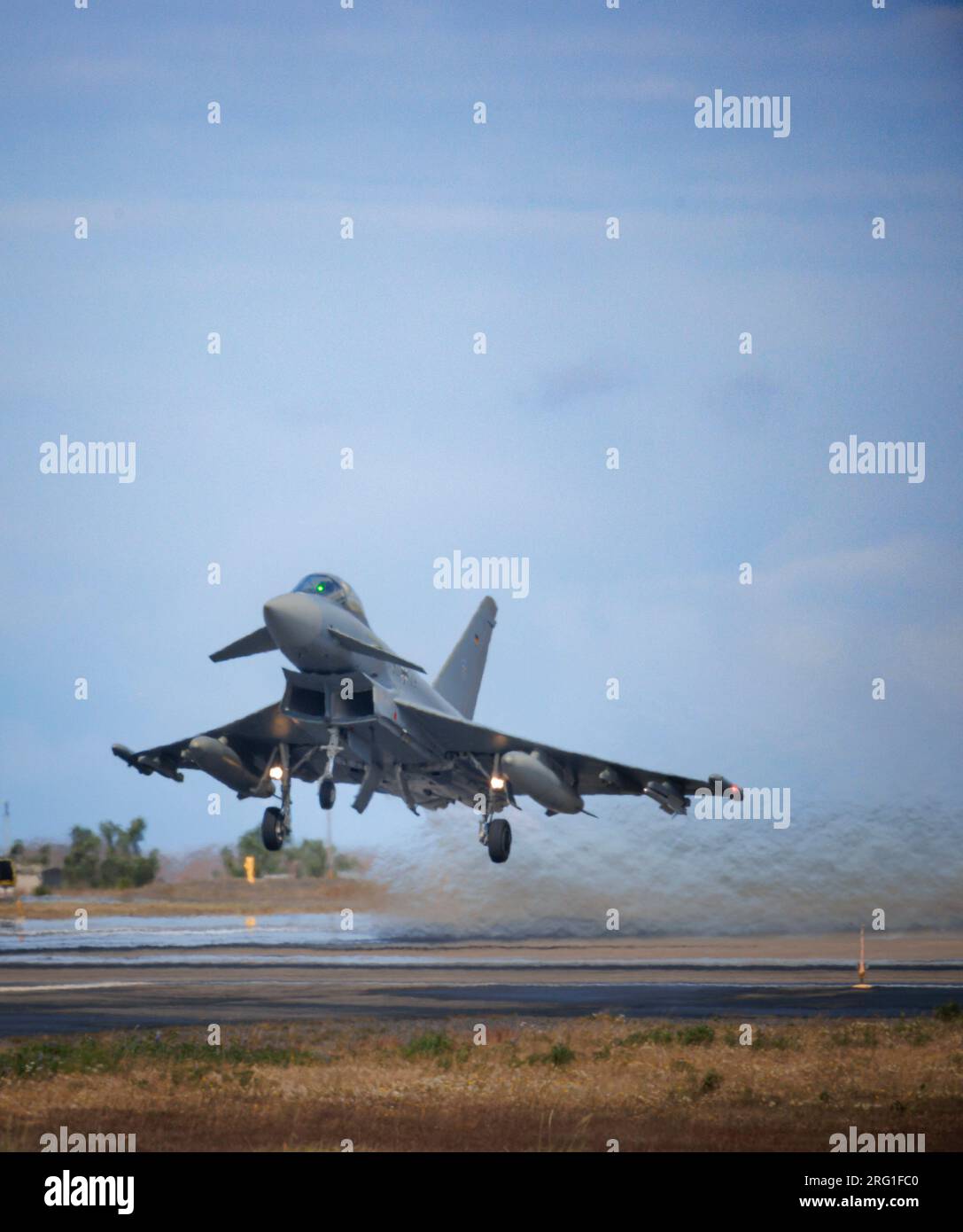 Keflavik, Île. 03 août 2023. Lancement d'un avion de chasse polyvalent Eurofighter de la Luftwaffe/Bundeswehr. Enregistré dans le cadre de l'exercice Rapid Viking 2023 en Islande. Keflavik, 08/03/2023. Crédit : dpa/Alamy Live News Banque D'Images