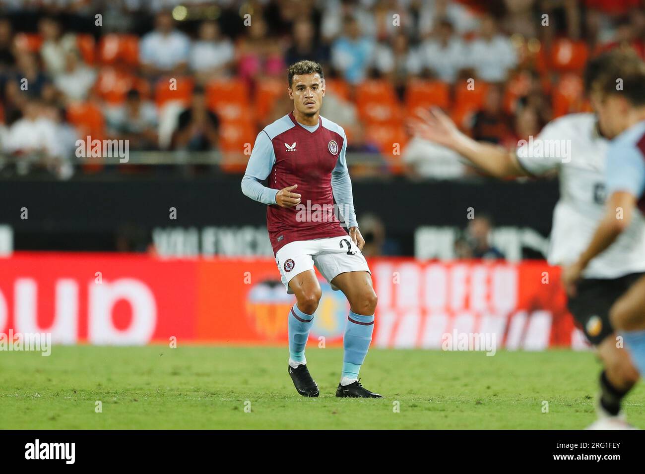 Valencia, Espagne. 5 août 2023. Philippe Coutinho (Aston Villa) football/football : pré-saison espagnole 'Trofeo Naranja' match entre Valencia CF 1-2 Aston Villa FC au Campo de Mestalla à Valence, Espagne . Crédit : Mutsu Kawamori/AFLO/Alamy Live News Banque D'Images Valencia, Espagne. 5 août 2023. Philippe Coutinho (Aston Villa) football/football : pré-saison espagnole 'Trofeo Naranja' match entre Valencia CF 1-2 Aston Villa FC au Campo de Mestalla à Valence, Espagne . Crédit : Mutsu Kawamori/AFLO/Alamy Live News Banque D'Images