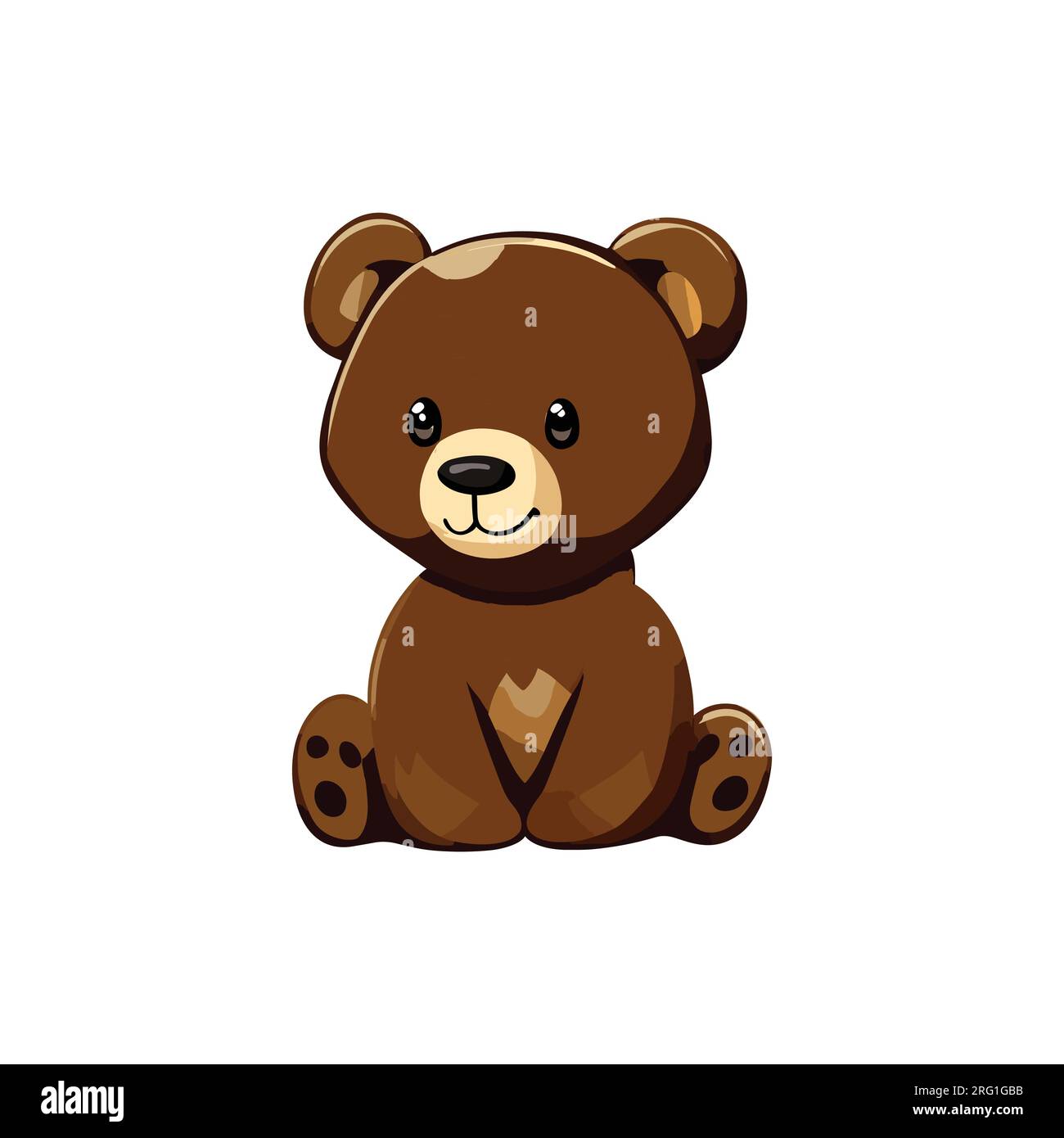 Mignon ours en peluche brun illustration vectorielle clipart pour les enfants Illustration de Vecteur