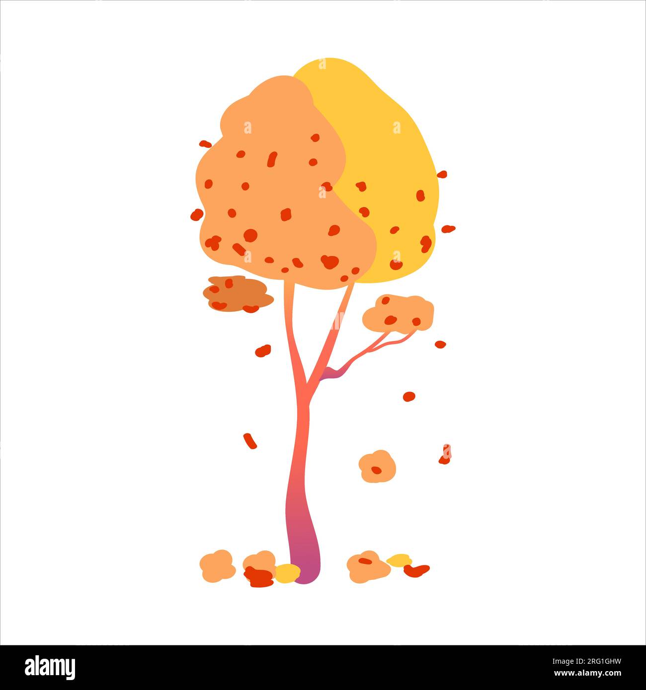 Saisons, arbres à différentes périodes. Illustration vectorielle, concept de changement de saisons. Printemps été automne hiver. Illustration de Vecteur