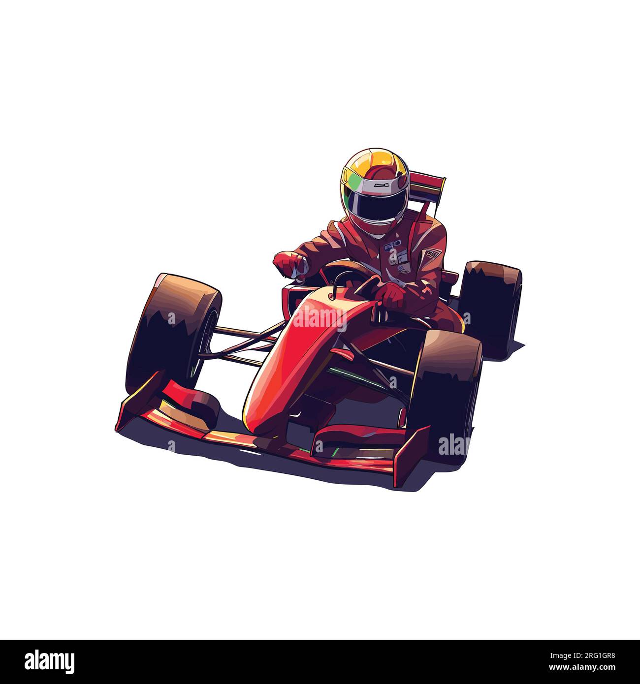 Illustration vectorielle moderne de Formule 1 coureur Illustration de Vecteur