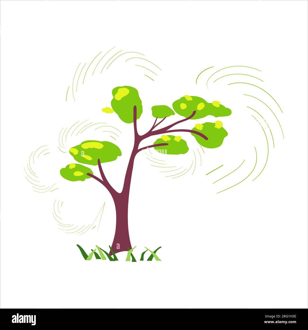 Saisons, arbres à différentes périodes. Illustration vectorielle, concept de changement de saisons. Printemps été automne hiver. Illustration de Vecteur