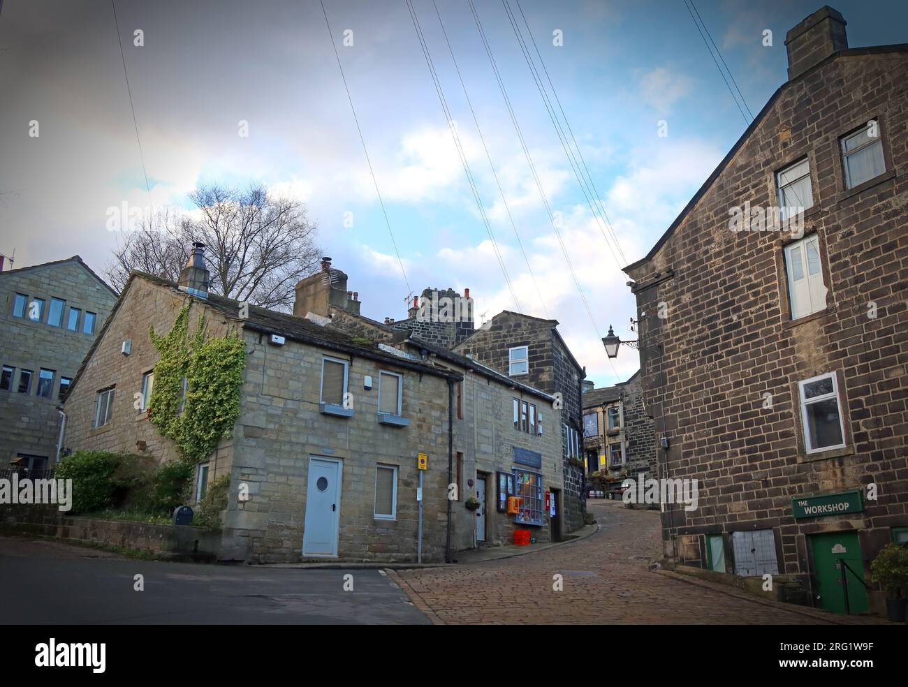 Heptonstall village, Hebden Bridge, Yorkshire, Angleterre, Royaume-Uni Banque D'Images