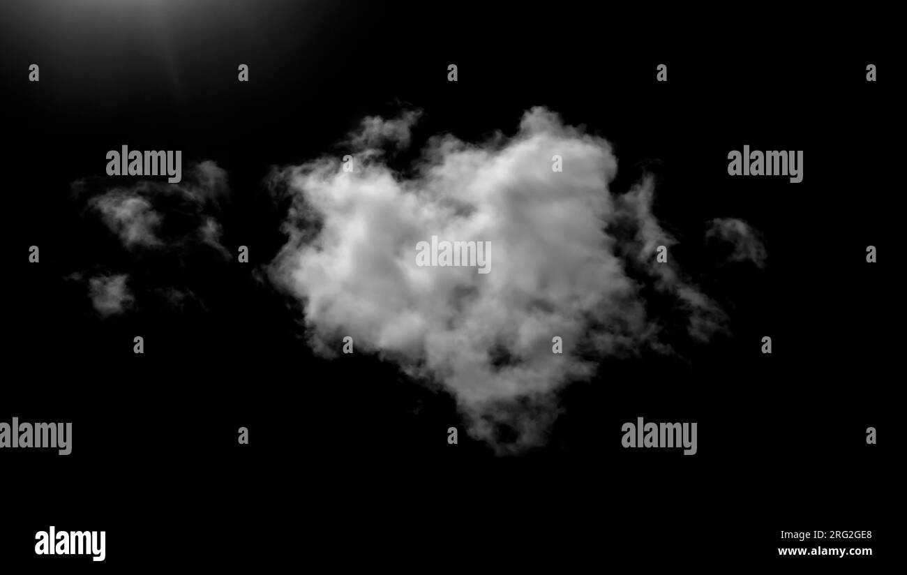 Brouillard abstrait ou effet de fumée fond noir fumée blanche Banque D'Images