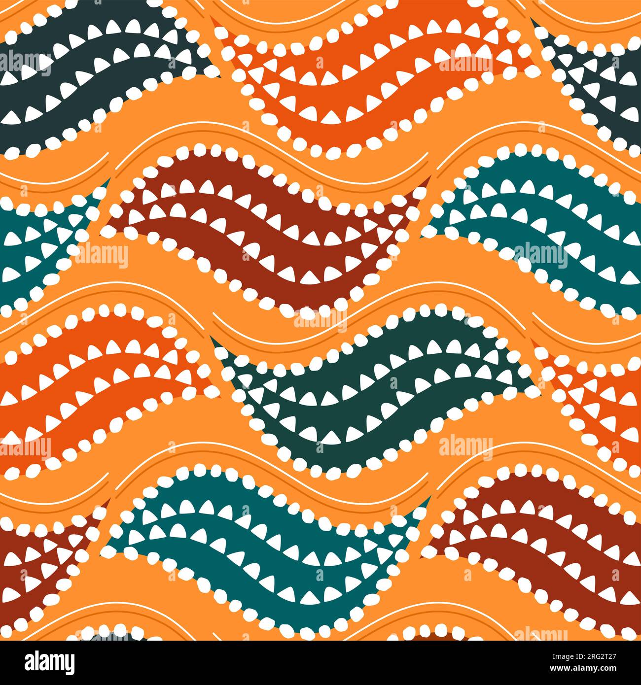 Motif sans couture vecteur Ankara de cire africaine, tissu d'impression Java ou conception textile avec motif géométrique Illustration de Vecteur