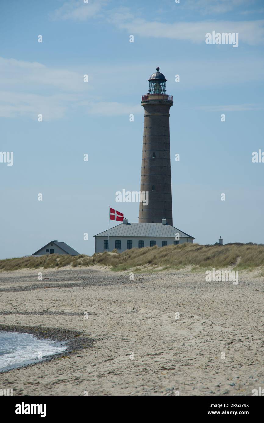 Le phare gris, Skagen Danemark Banque D'Images