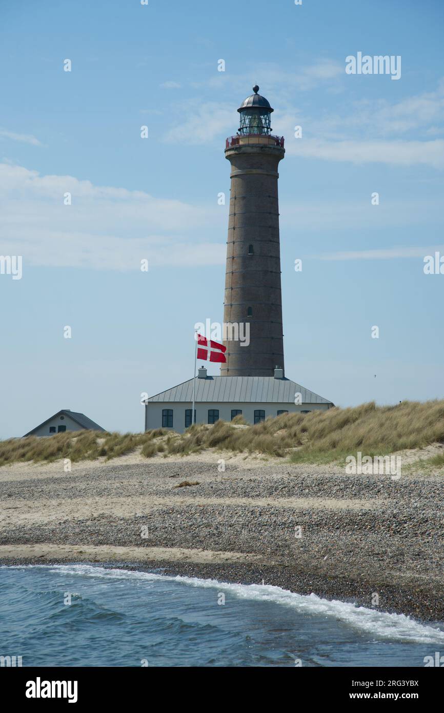 Le phare gris, Skagen Danemark Banque D'Images