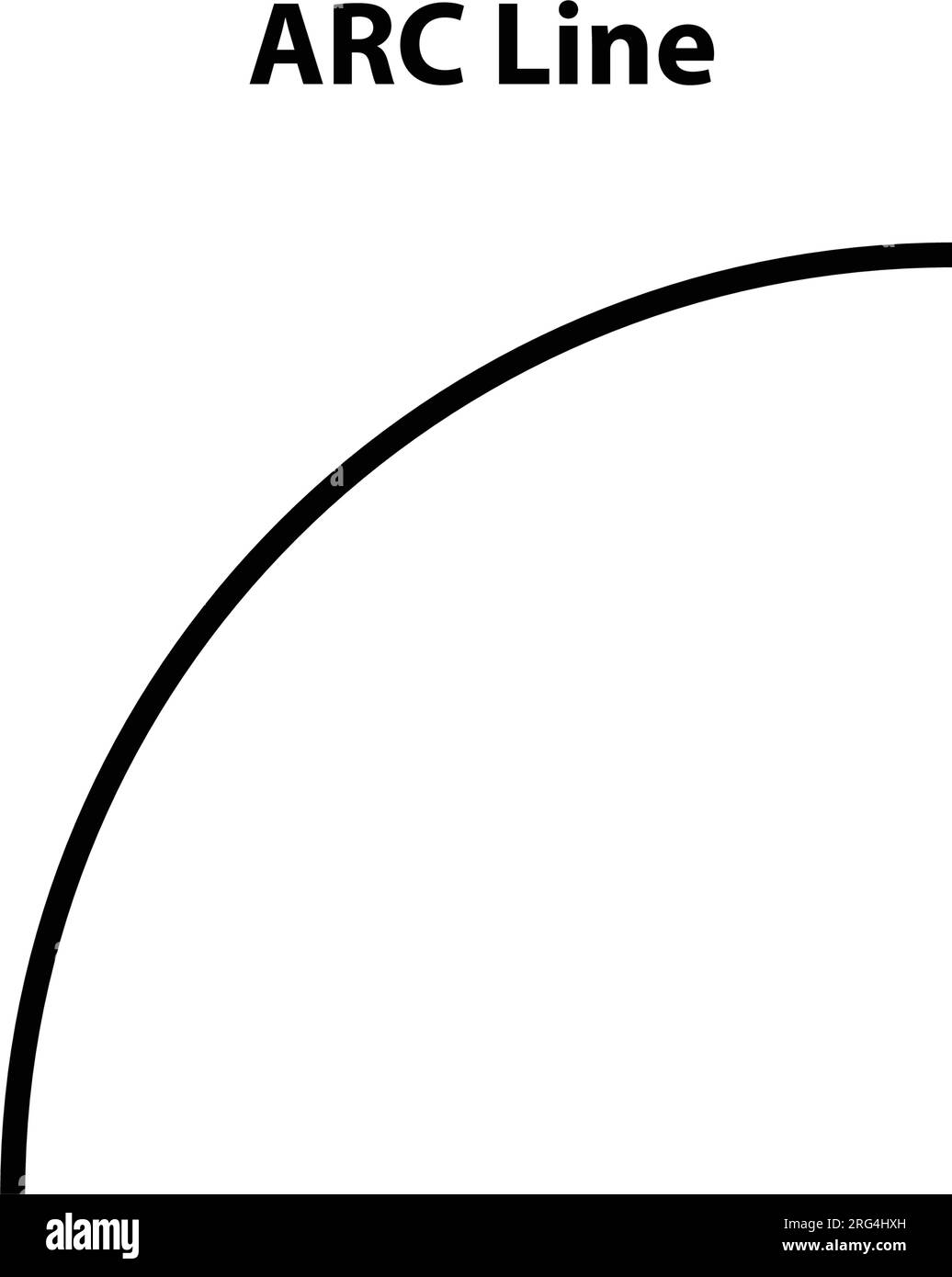 Ligne d'arc de cercle. sur illustration vectorielle sur fond blanc Illustration de Vecteur