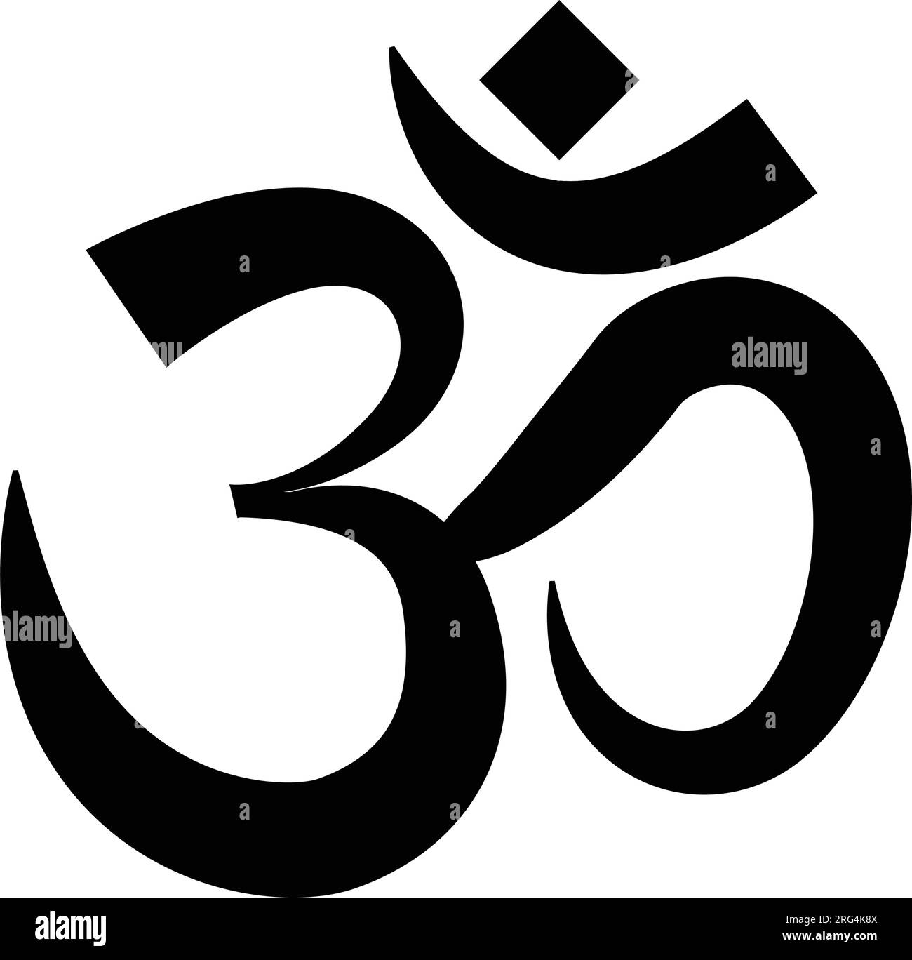 OM symbole de l'hindouisme. Illustration vectorielle isolée sur fond blanc Illustration de Vecteur