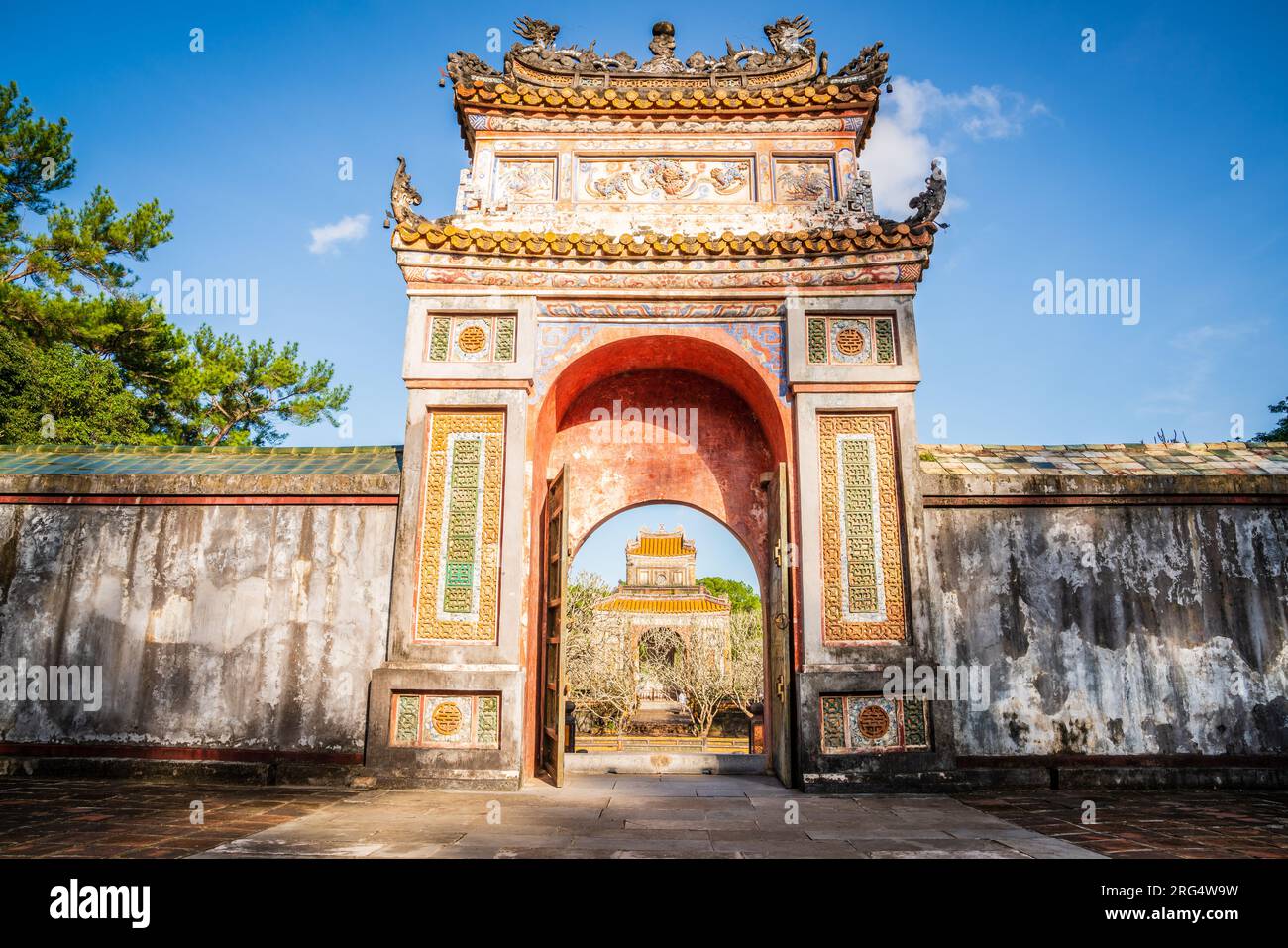 Mausolée de Tu Duc supérieur à Hue, Vietnam Banque D'Images