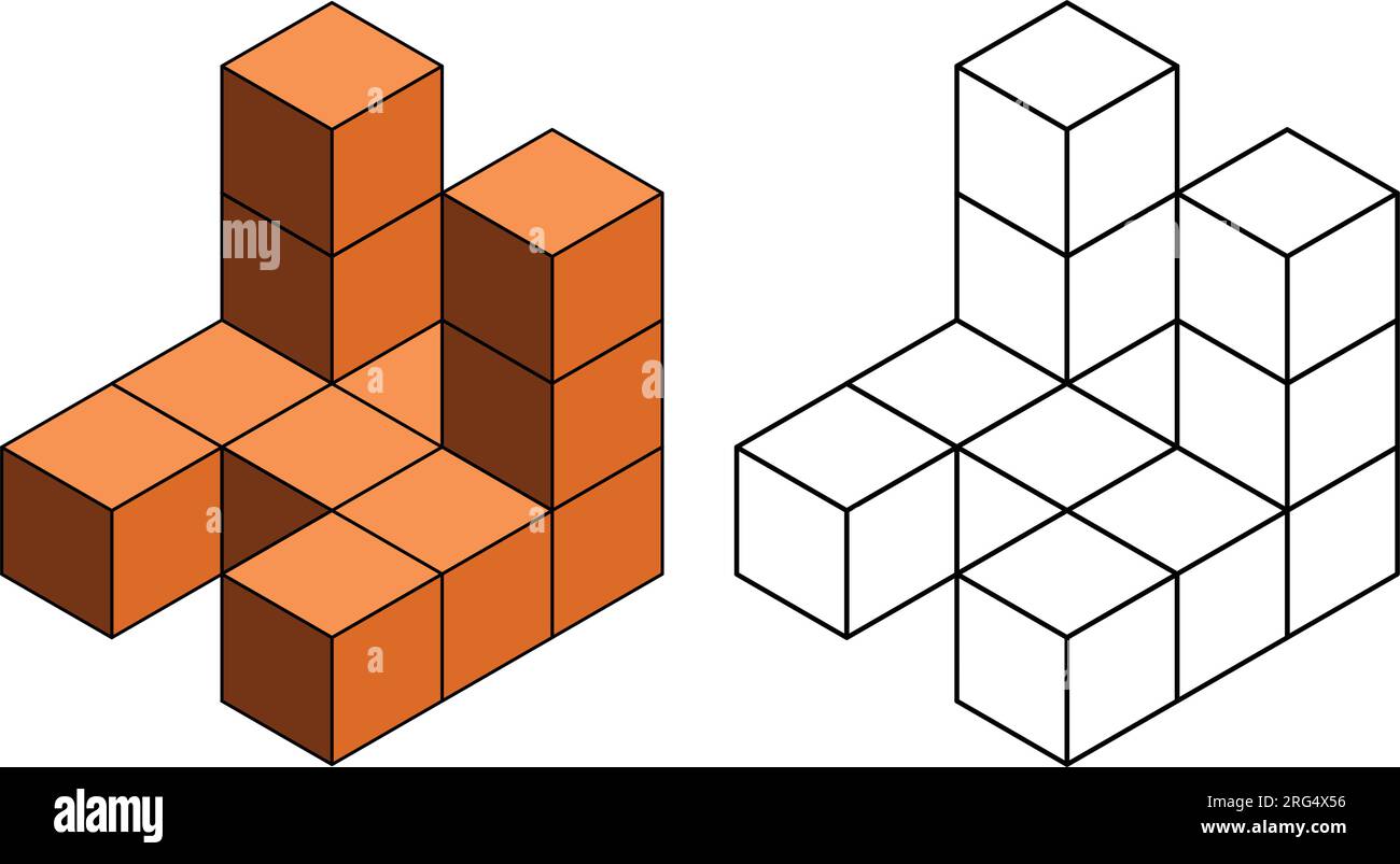 cubes isométriques formes 3d. Icône Cube. Dans Trendy Design Vector. illustration vectorielle sur fond blanc Illustration de Vecteur