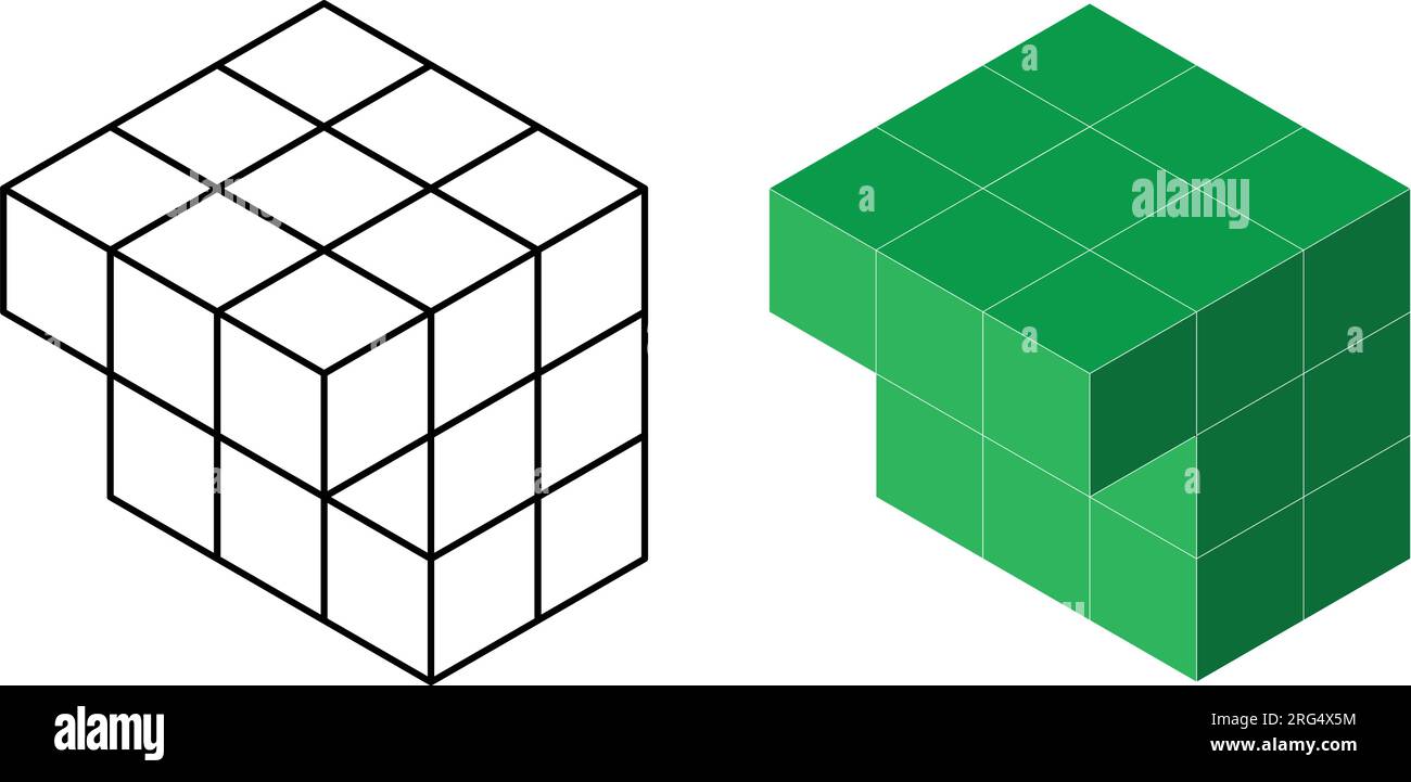 cubes isométriques formes 3d. Icône Cube. Dans Trendy Design Vector. illustration vectorielle sur fond blanc Illustration de Vecteur