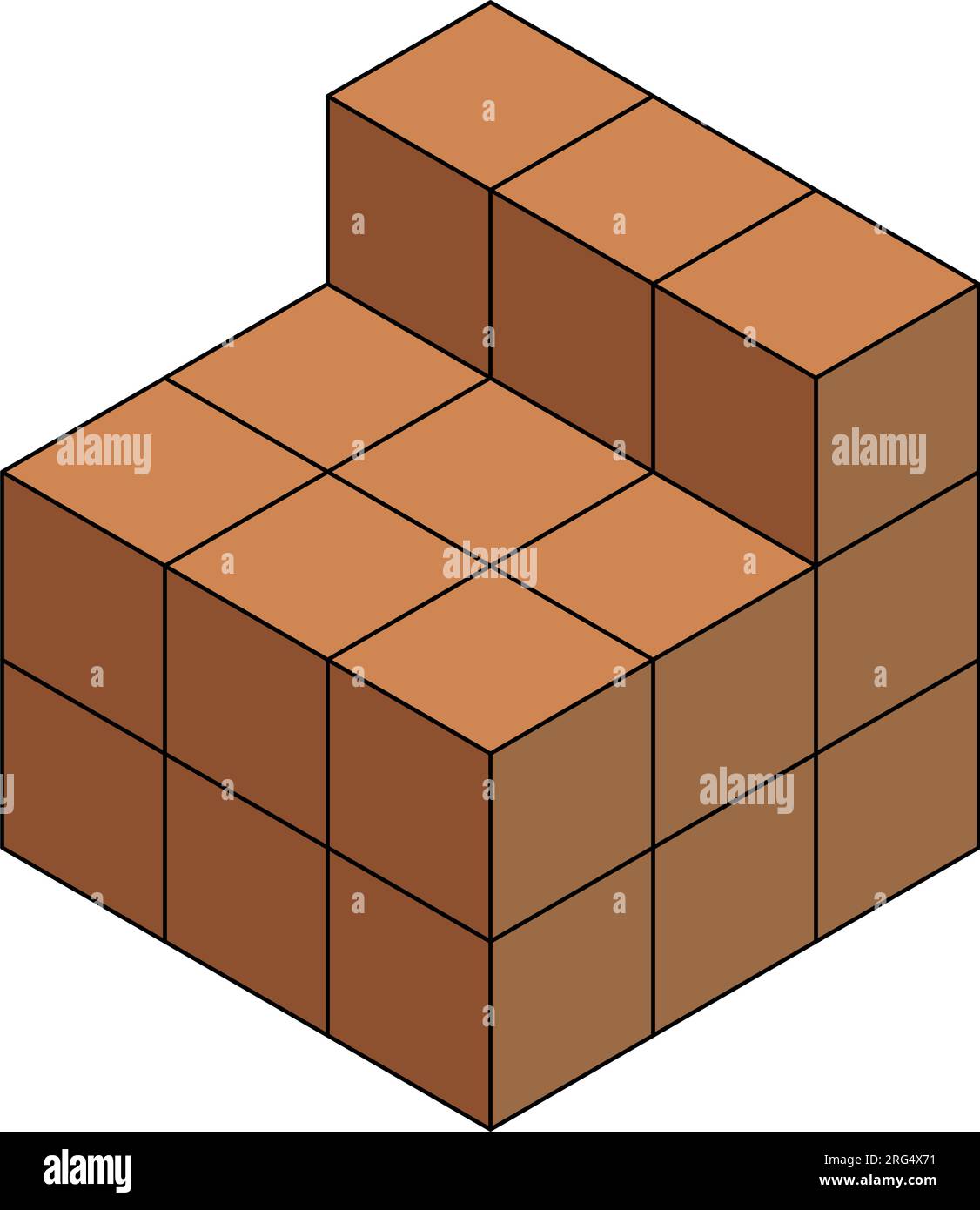 cubes isométriques formes 3d. Icône Cube. Dans Trendy Design Vector. illustration vectorielle sur fond blanc Illustration de Vecteur