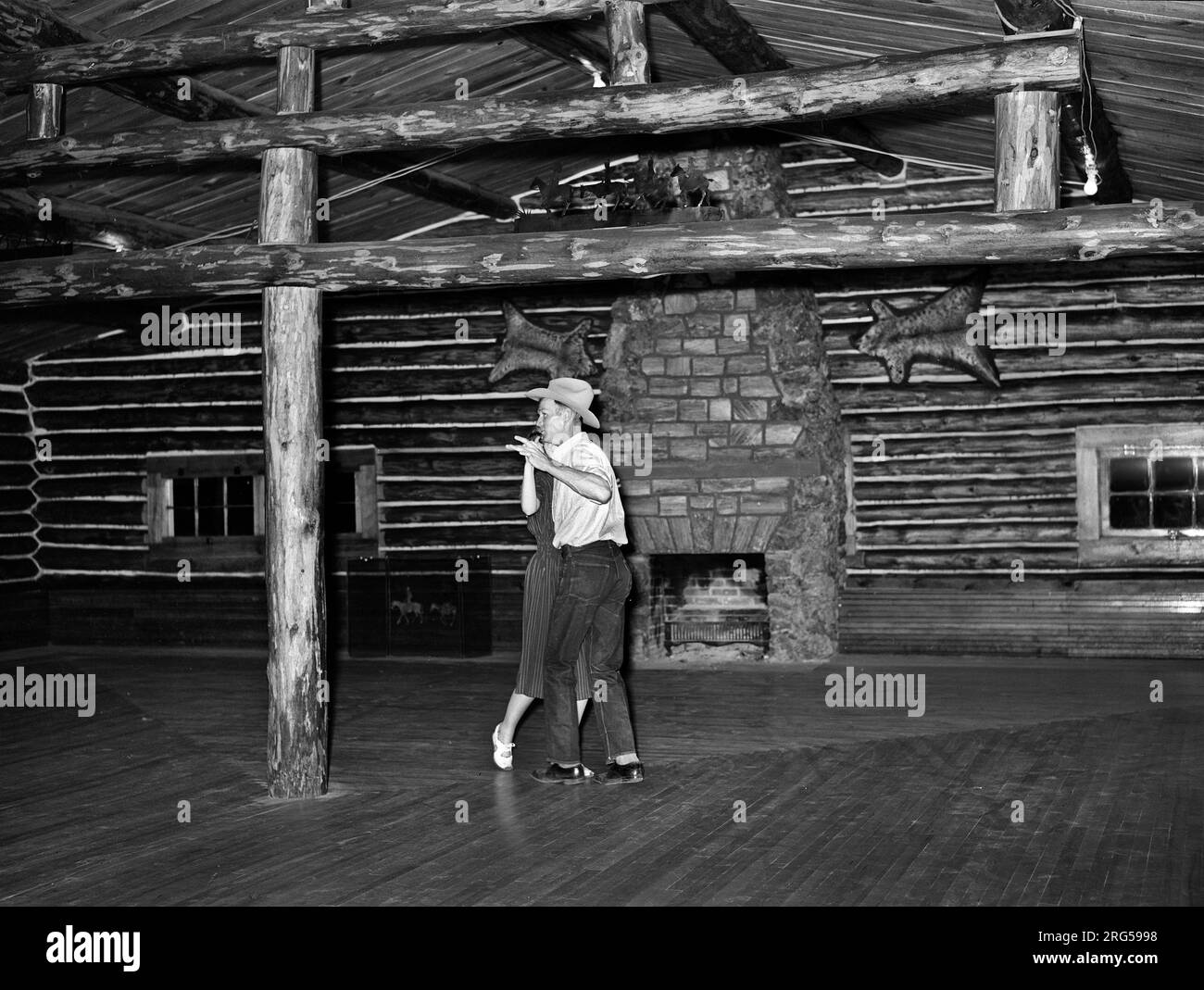 Vachette à la danse, Birney, Montana, USA, Arthur Rothstein, ÉTATS-UNIS Farm Security Administration, juin 1939 Banque D'Images