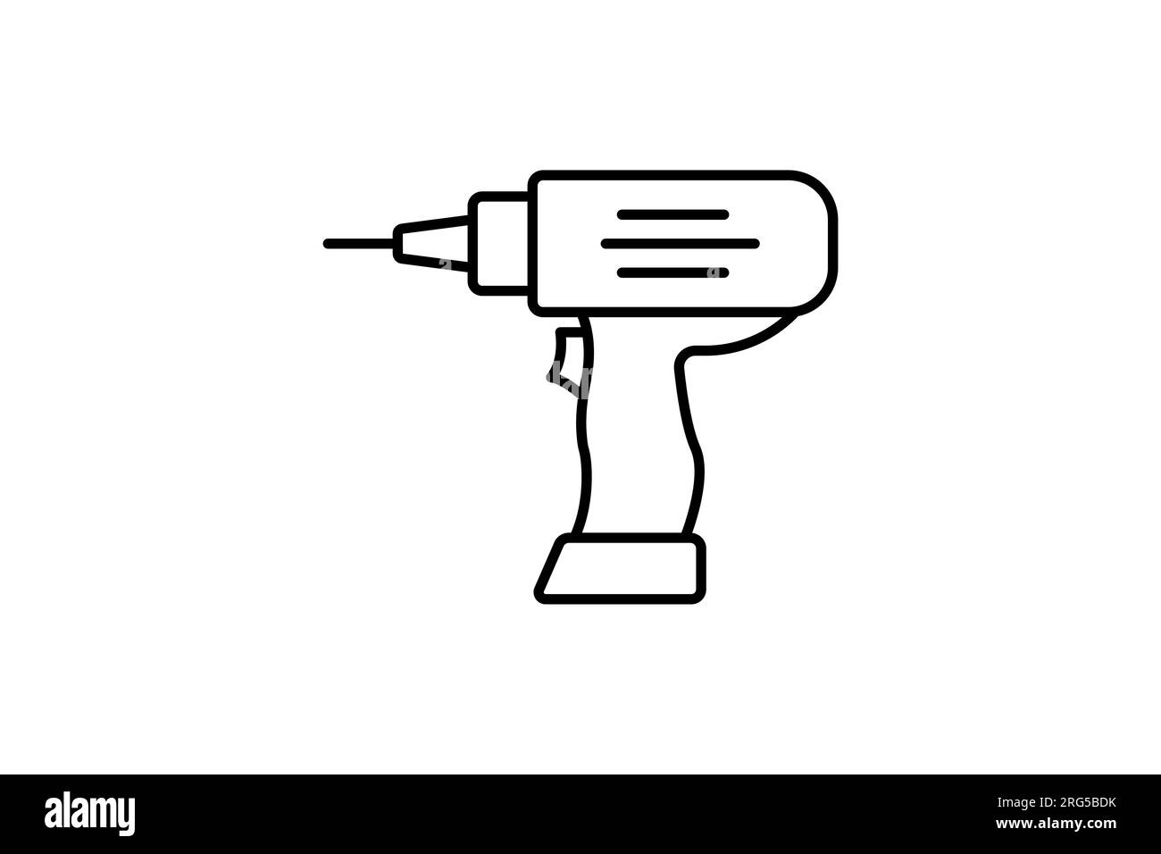 Icône Drill. Icône liée à la menuiserie, la construction, les projets, les applications et les interfaces utilisateur. style d'icône de ligne. Conception vectorielle simple modifiable Illustration de Vecteur