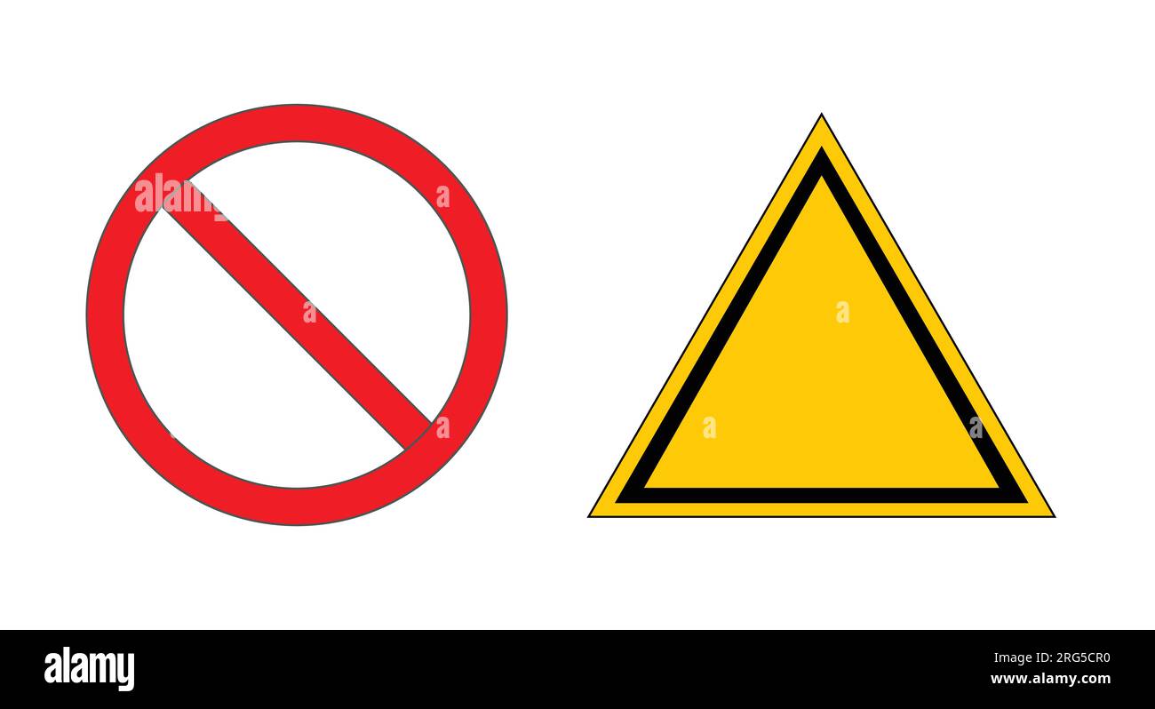 panneau d'avertissement vector. matériaux lisses pour les panneaux d'avertissement et les panneaux d'avertissement. Illustration de Vecteur