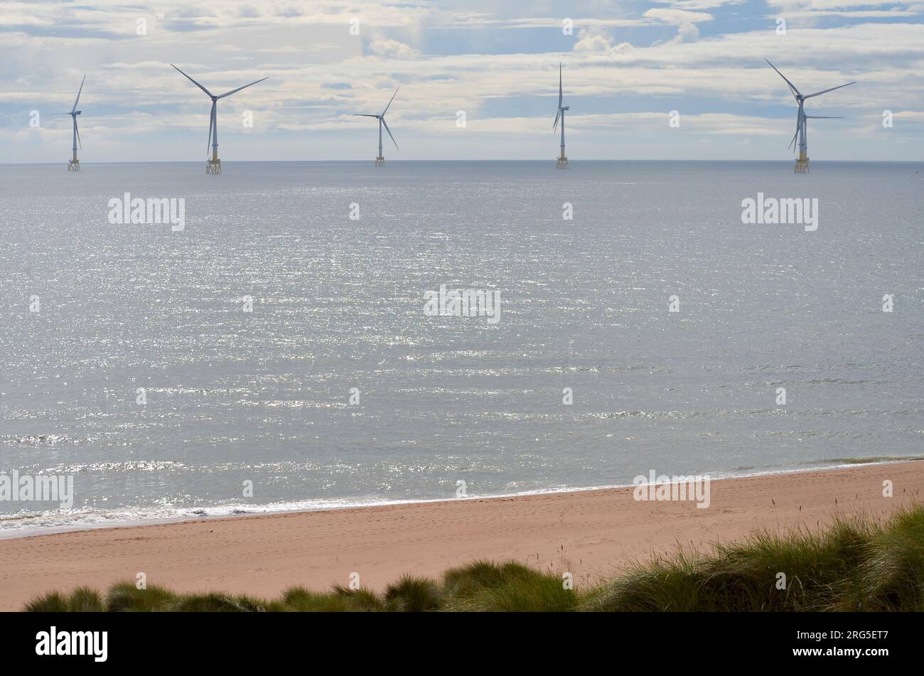 Aberdeen Offshore Wind Farm, l'une des éoliennes flottantes les plus puissantes au monde Banque D'Images