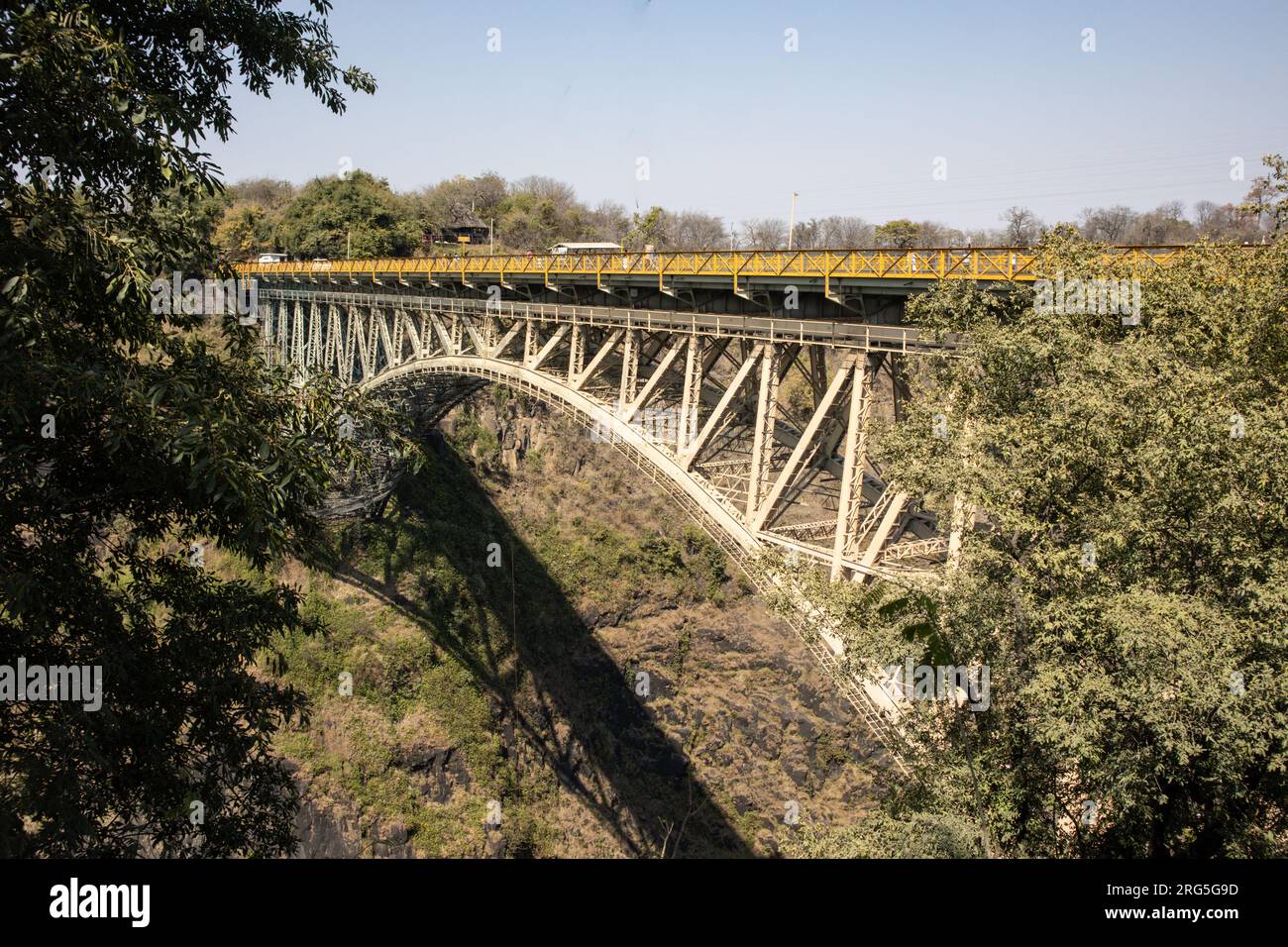 Le pont Victoria Falls, Zimbabwe Banque D'Images