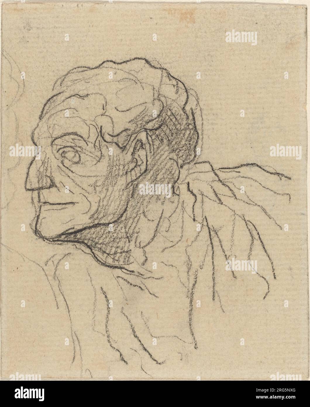 Etude d'un homme par Honoré Daumier Banque D'Images