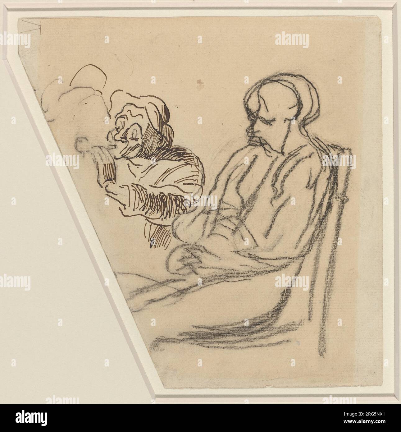 Le Smoker d'Honoré Daumier Banque D'Images