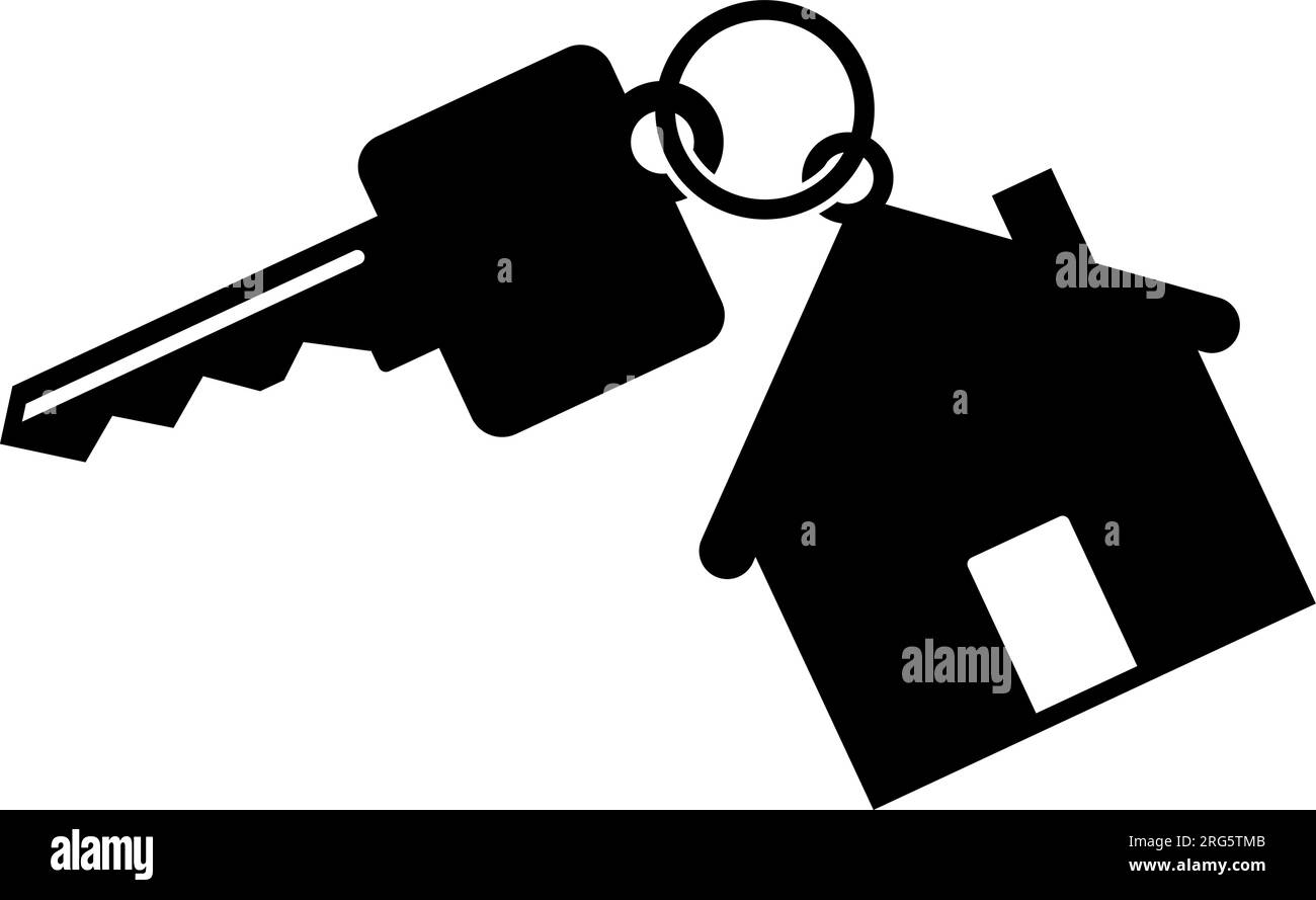 Clé de symbole de clé de porte avant pour l'icône d'illustration vectorielle d'entrée de maison Illustration de Vecteur