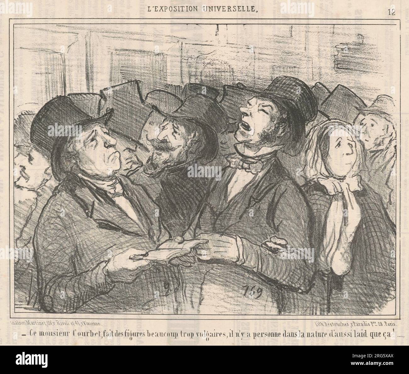 Ce monsieur Courbet... 19e siècle par Honoré Daumier Banque D'Images