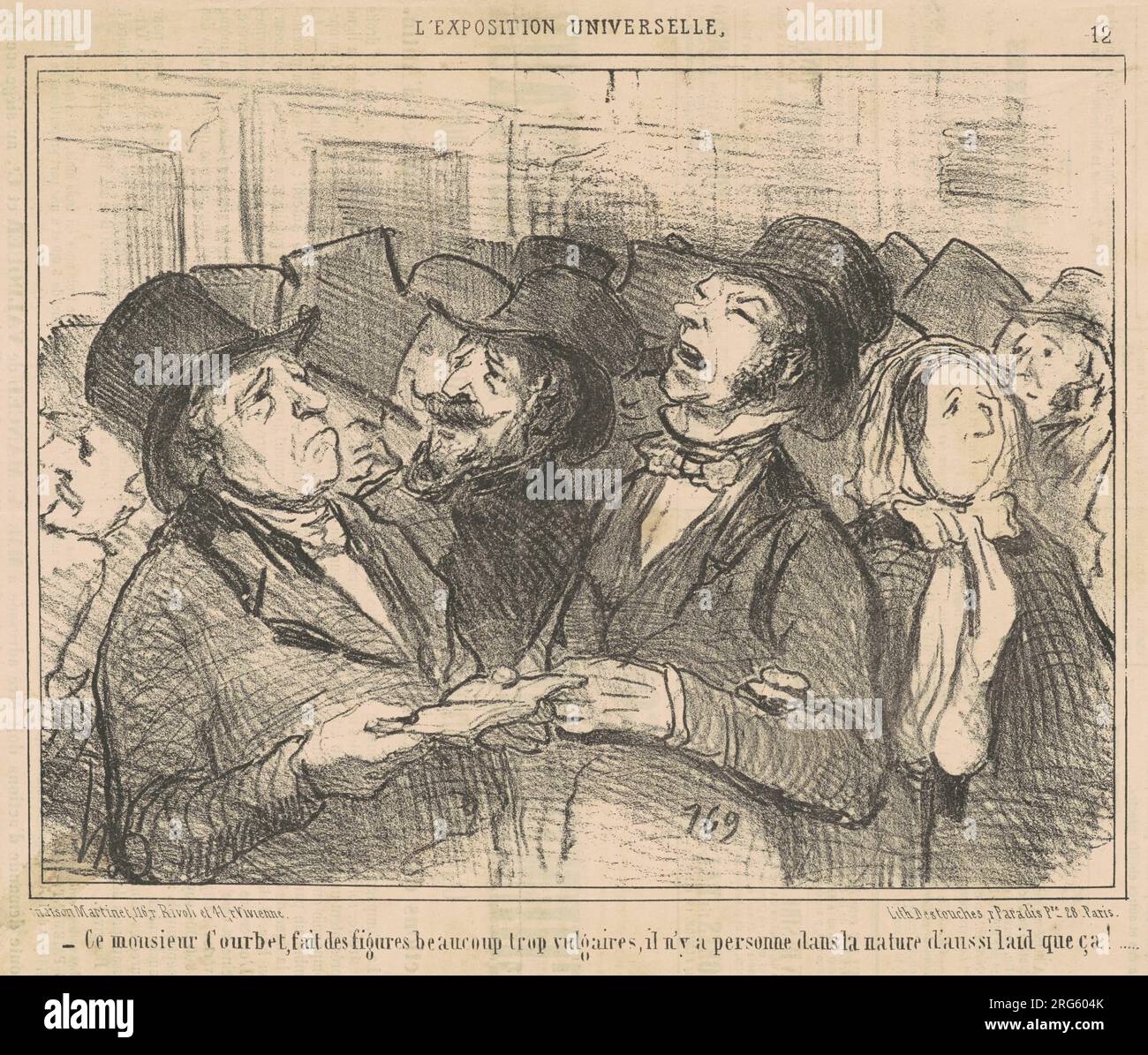 Ce Monsieur Courbet, fait des chiffres ... vulgaires... 19e siècle par Honoré Daumier Banque D'Images
