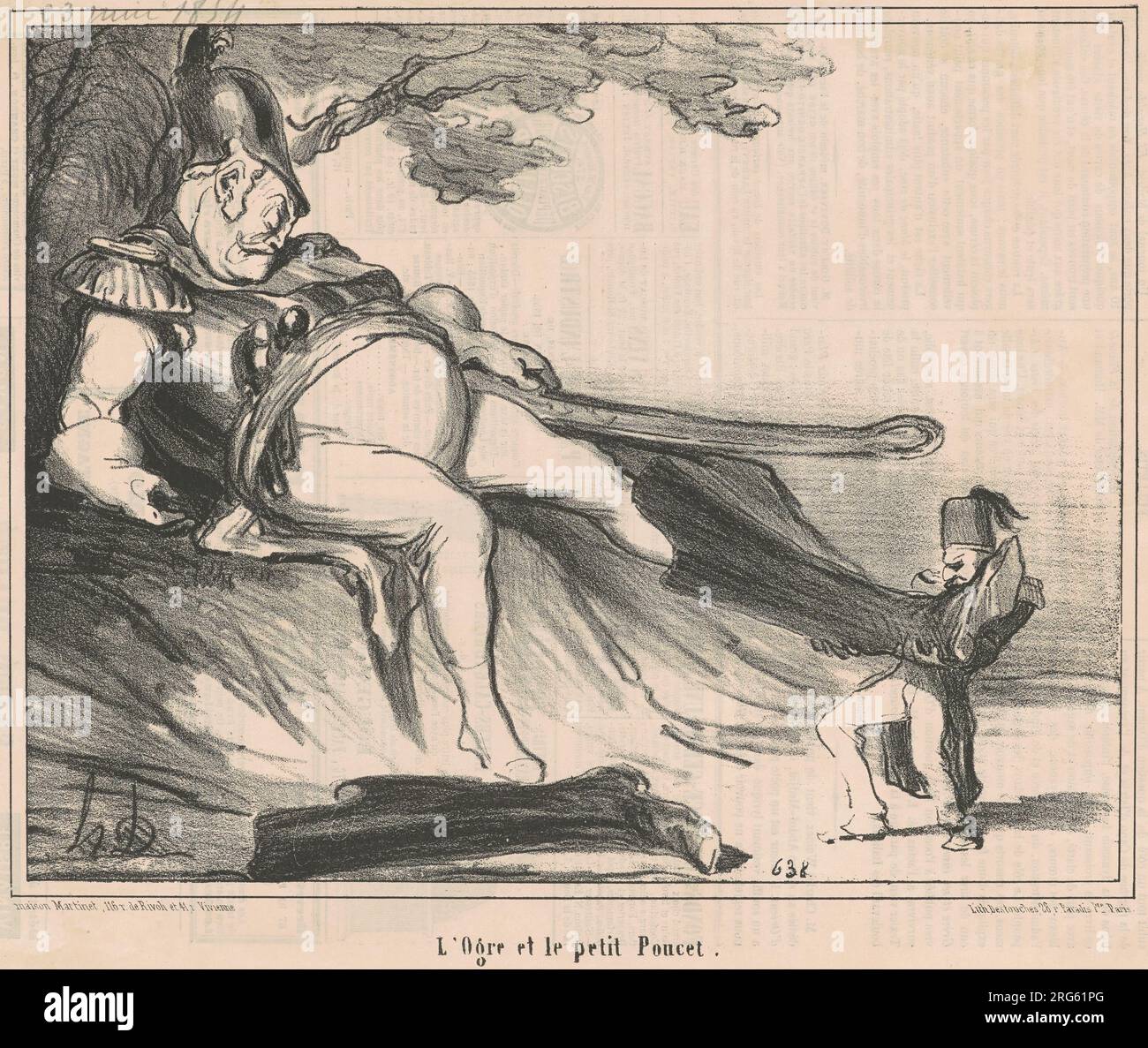L'ogre et le petit poucet 19e siècle par Honoré Daumier Banque D'Images