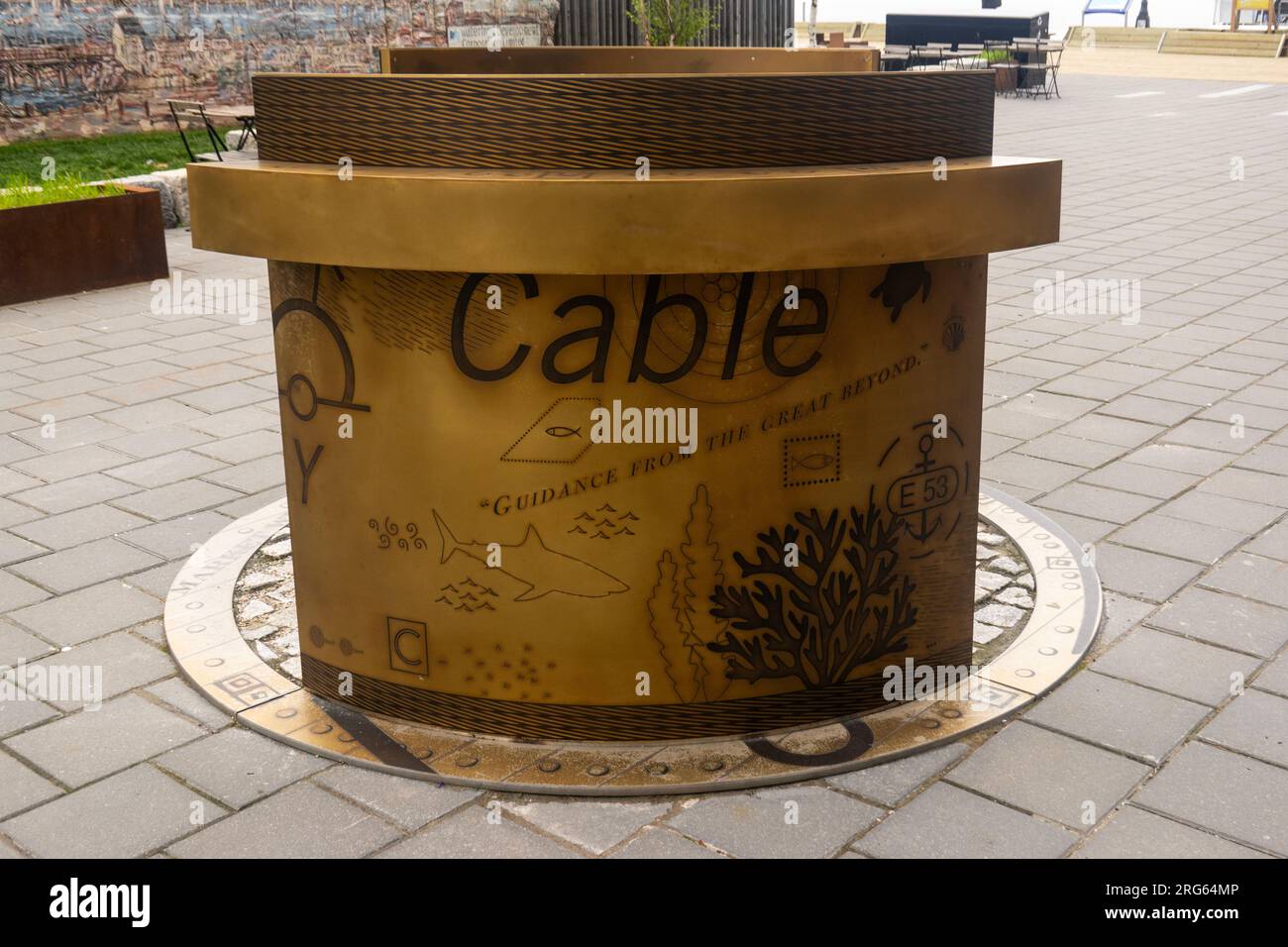 Carte du télégraphe sous-marin au quai à câble à Halifax Nouvelle-Écosse Canada Banque D'Images