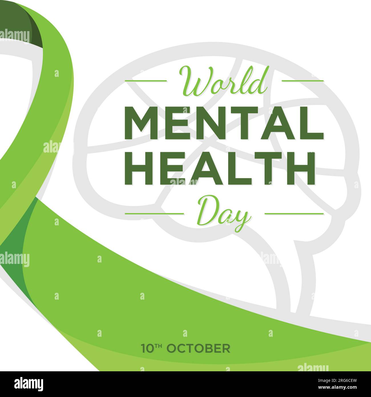 Bannière de modèle d'illustration de fond de la Journée mondiale de la santé mentale. Illustration vectorielle Illustration de Vecteur