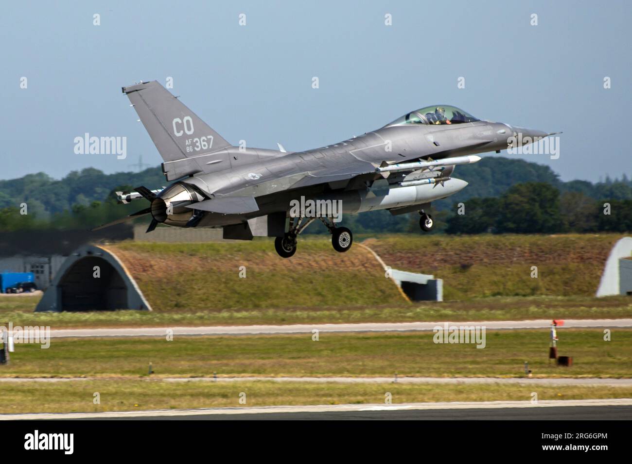 Colorado Air National Guard F-16C Jet lors de l'exercice Air Defender 2023 à Jagel, Allemagne. Banque D'Images