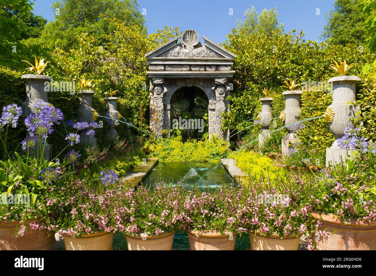 Jardins du château d'Arundel, Angleterre, Royaume-Uni Banque D'Images